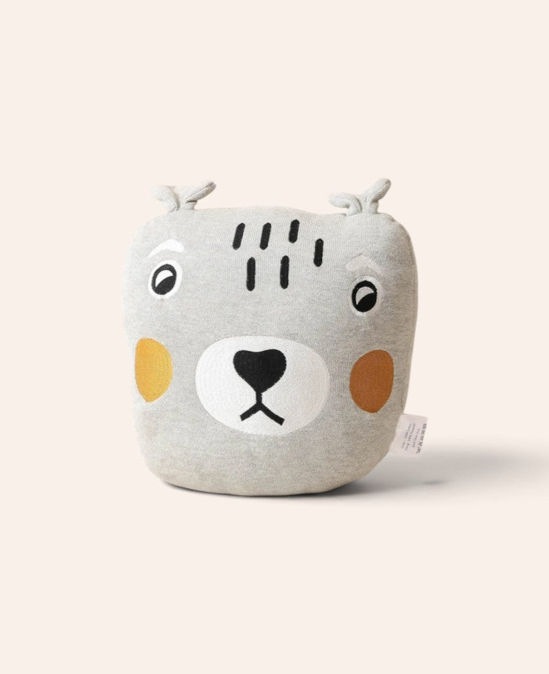 Bär Stofftier / Kissen aus Jersey Baumwolle, H 30 cm x L 25 cm