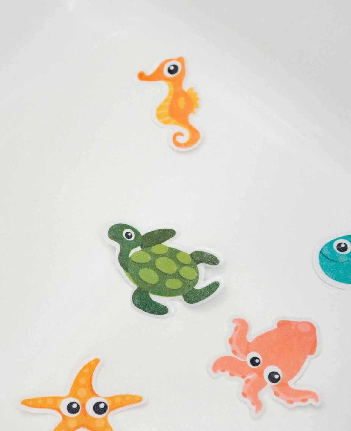 Selbstklebende Antirutsch-Sticker für Dusche und Badewanne, 9 Stück, Meerestiere