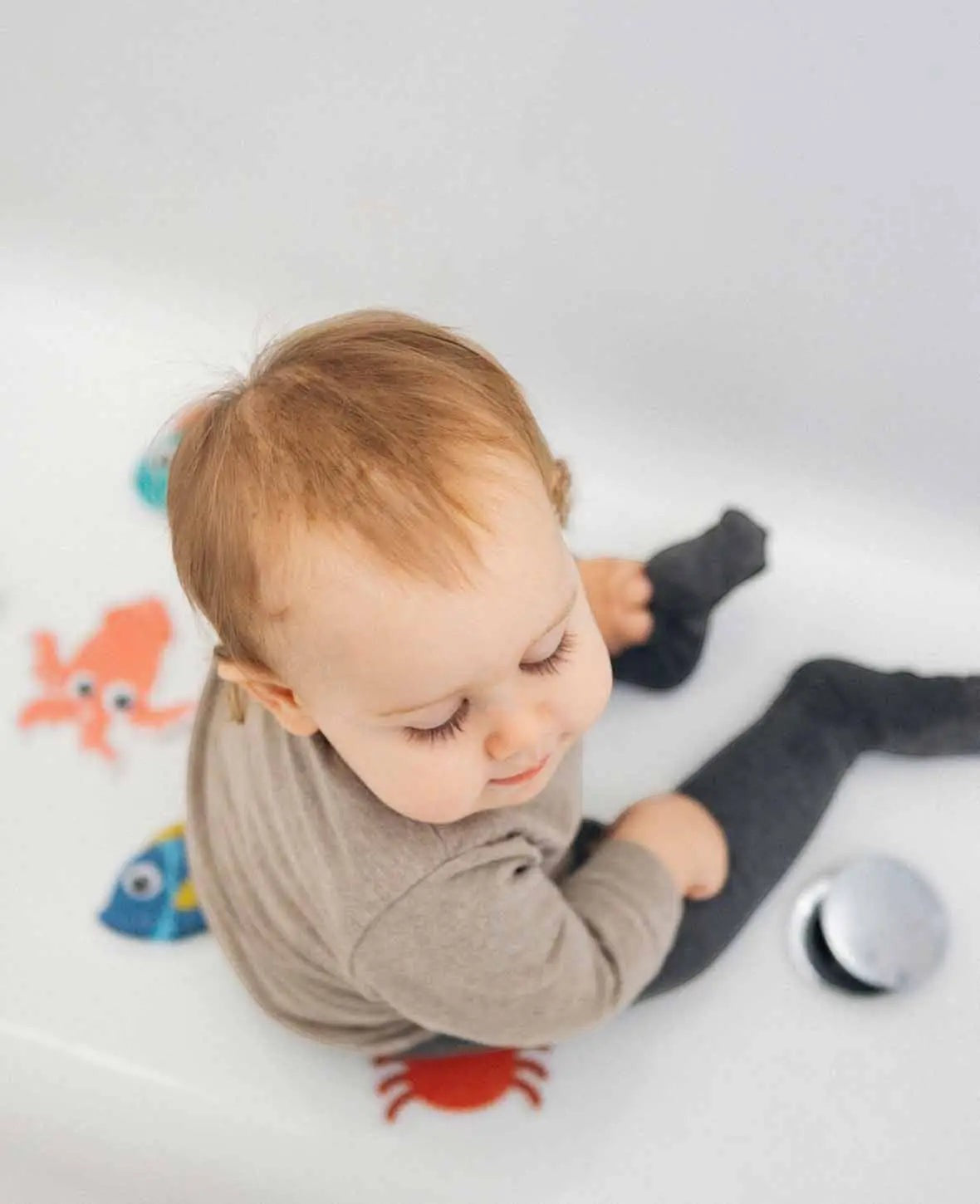 Selbstklebende Antirutsch-Sticker für Dusche und Badewanne, 9 Stück, Meerestiere