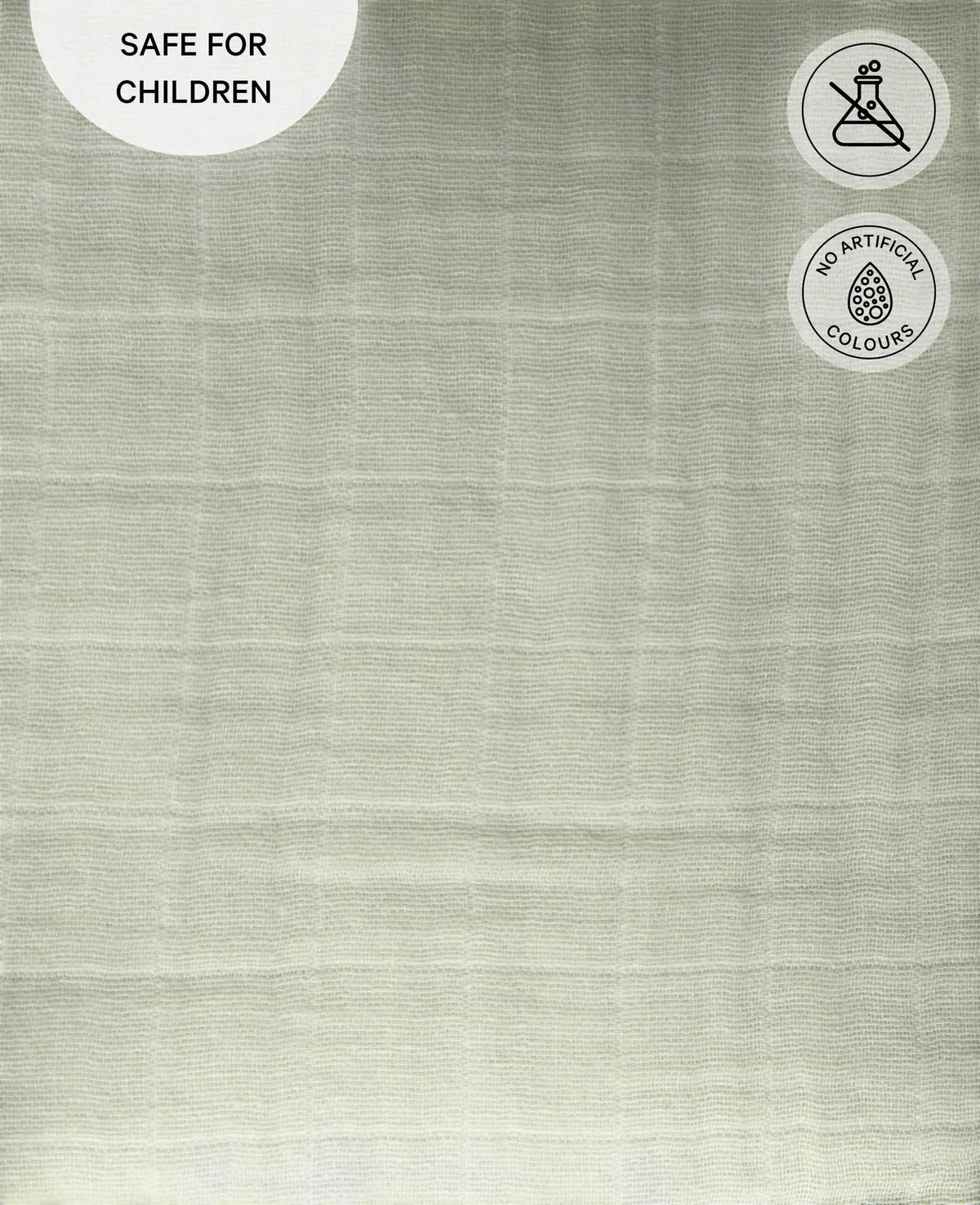 Musselin Tuch / Mulltuch aus 100% Bio Baumwolle als Nuscheli für Babys oder als Mode- und Dekoaccessoire in Salbeigrün, 75 x 75 cm