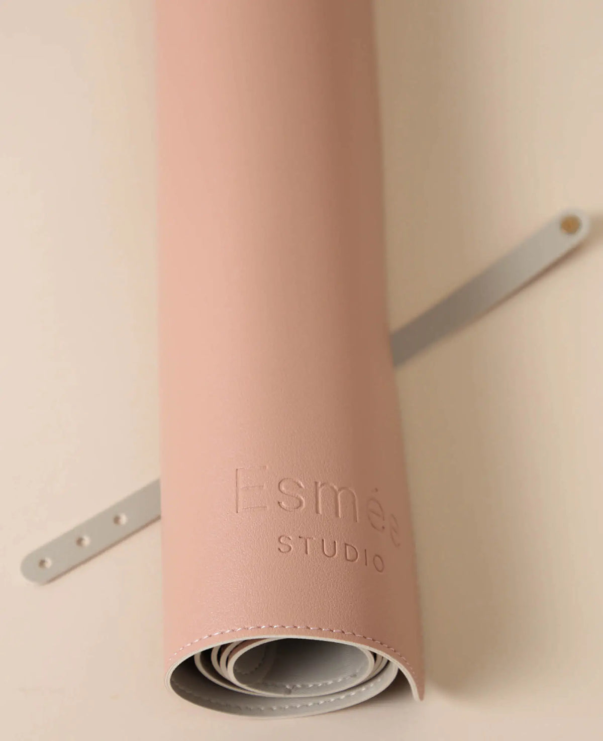 Schreibtischmatte aus veganem Leder in Rosa, mit rutschfester Unterseite, 80 x 40 cm