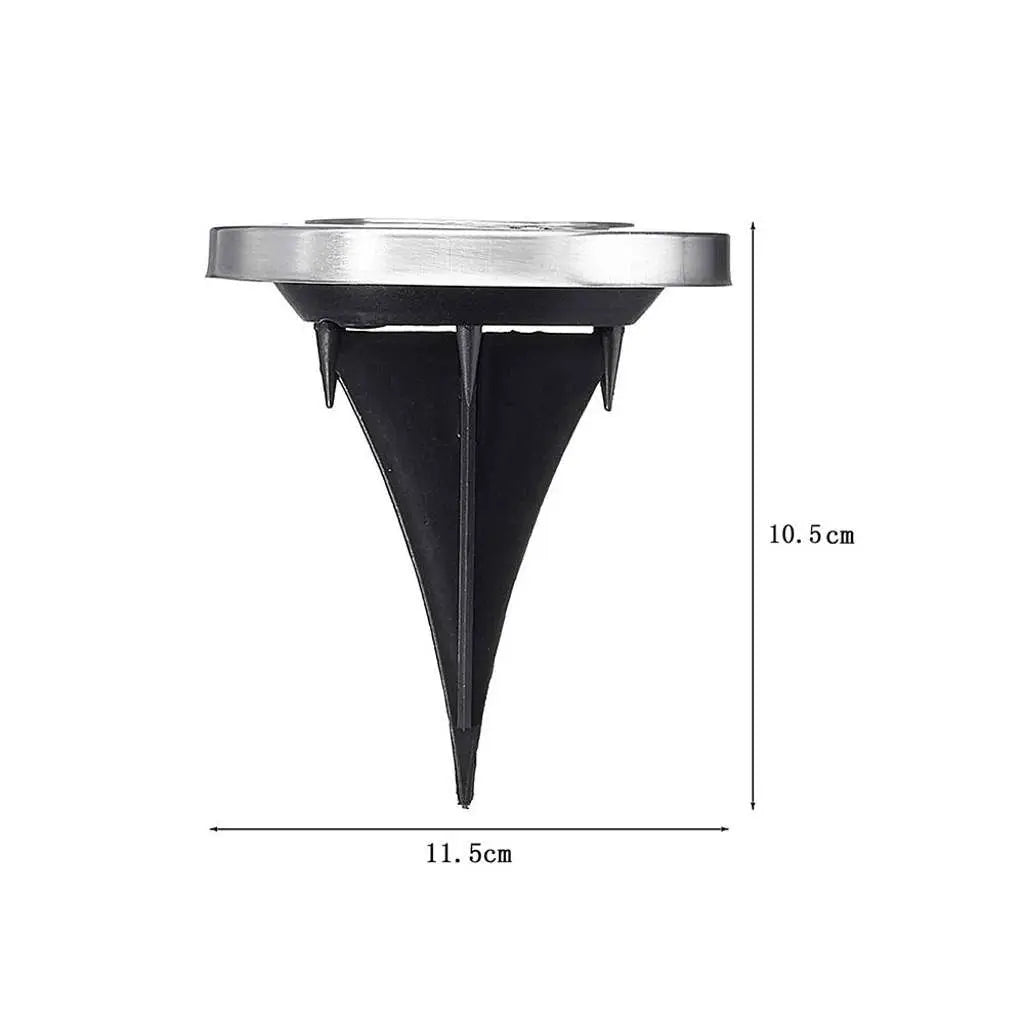 Wasserfeste Solar LED Lampe / Webgeleuchtung aus Edelstahl, 4 Stk.