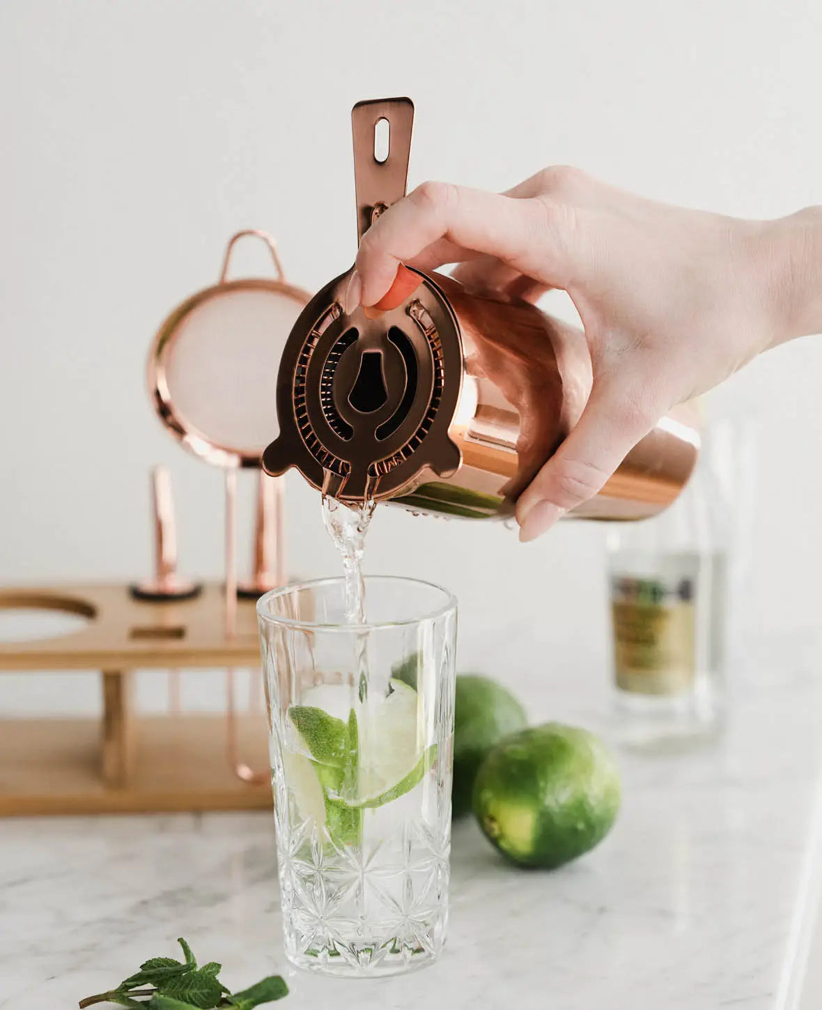Edelstahl Cocktail Mixer Bar Shaker Kit – Roségold