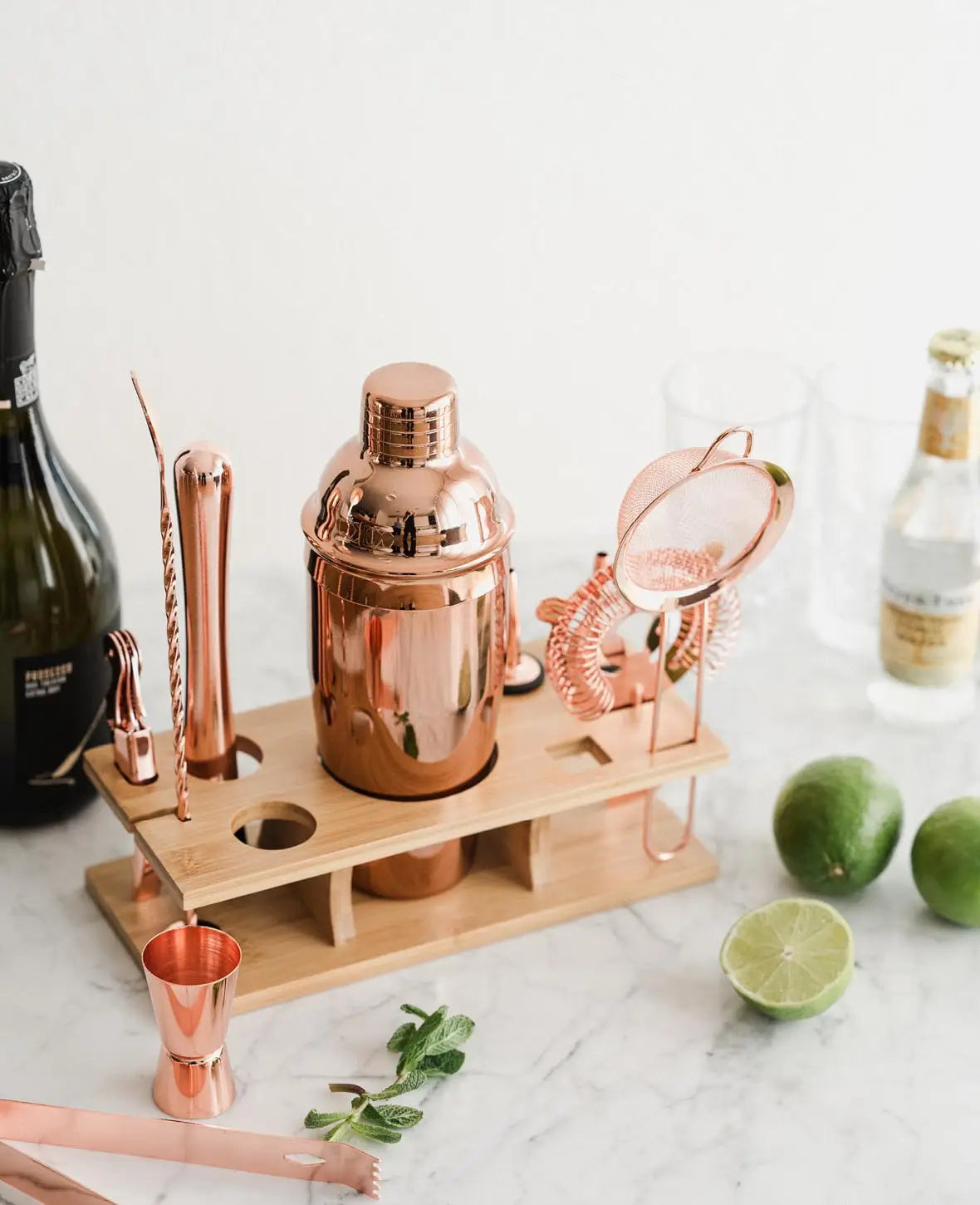 Edelstahl Cocktail Mixer Bar Shaker Kit – Roségold