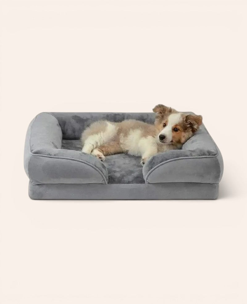 Memory Foam Hunde Bett Ergonomisches Hundesofa, 70x58cm - Grau