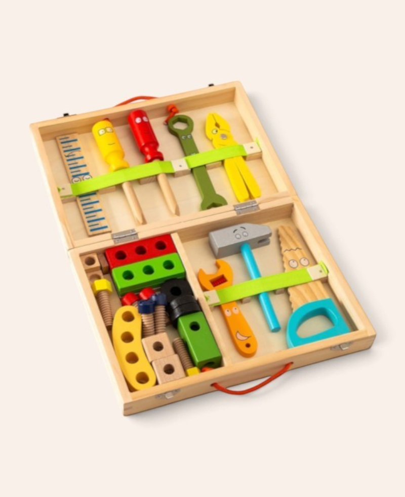 Lernspielzeug Werkzeug Set 36-tlg. – Kinder Handwerker Koffer