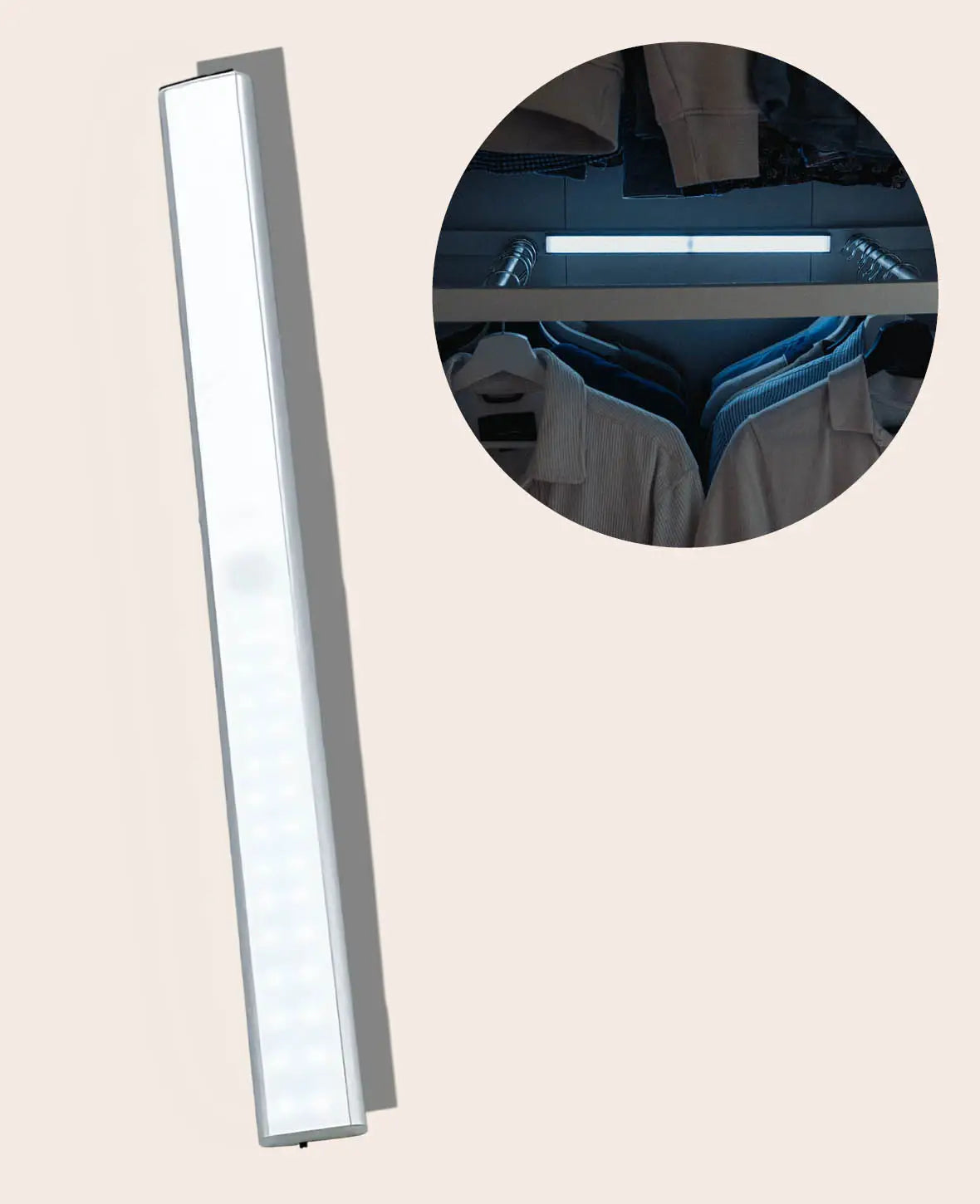 Magnetische, kabellose LED Lichtleiste mit Bewegungssensor – Kaltweiss, 40 cm