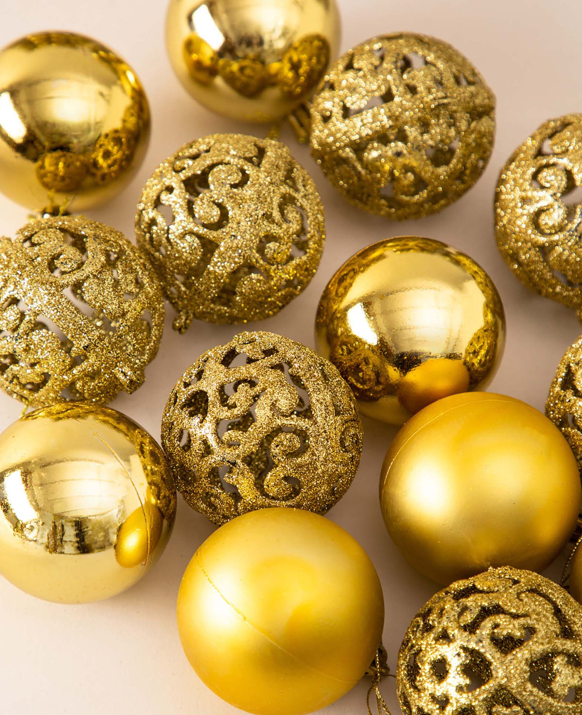 Christbaum Schmuck Weihnachtskugeln - Gold, 100 Stk.