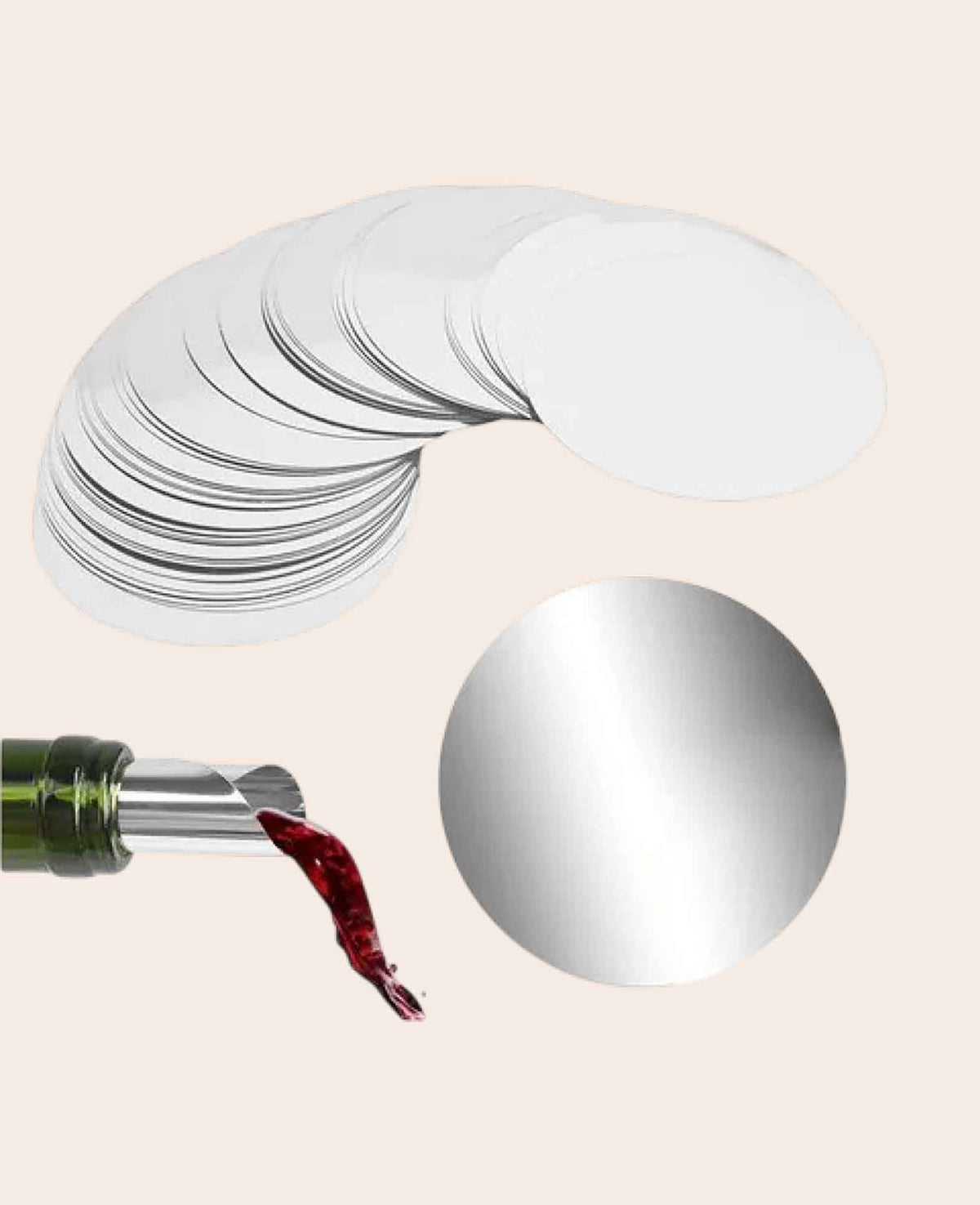 Aluminium Drop Stop Wein Ausgiesser - Silber, Ø75mm, 50 Stk.