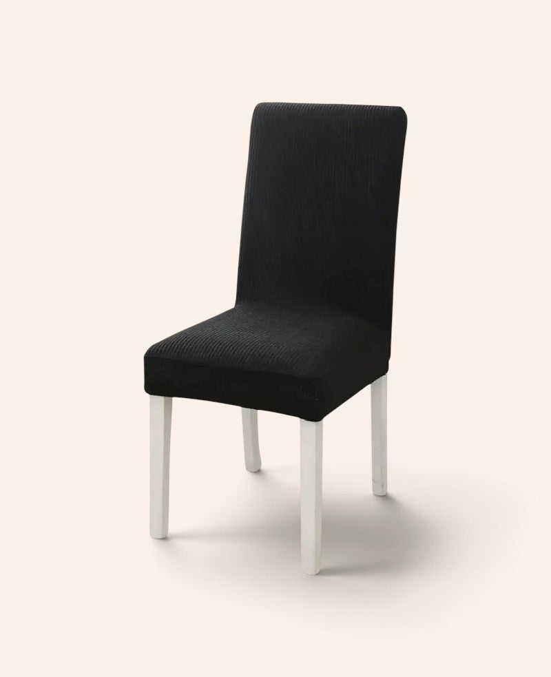 (35x60cm) Stretch Stuhl Überzug Home Deko Moderne Stuhlhusse - Schwarz