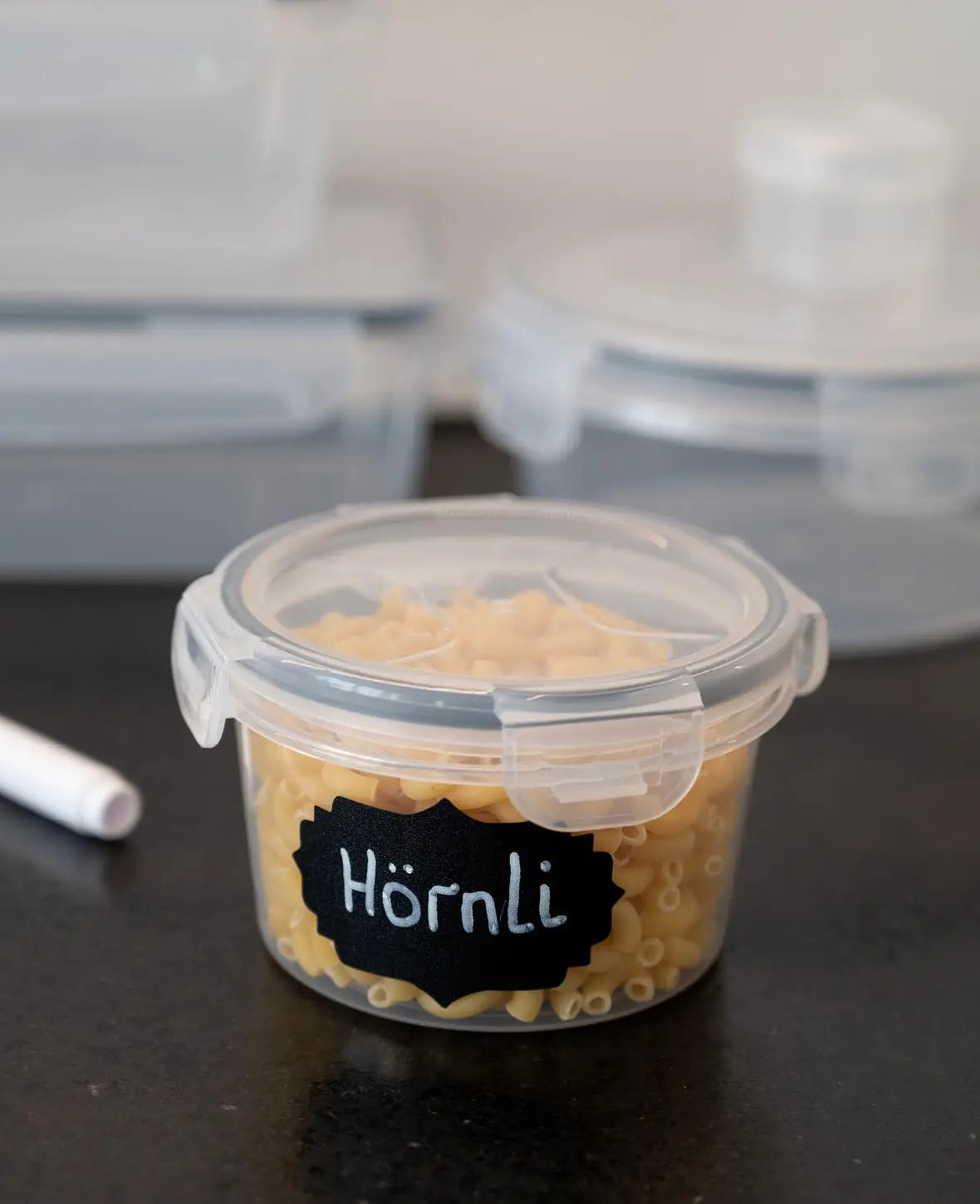 (20er Set) Frischhalte Dosen Auslaufsichere Mikrowellen Lunch Box Kühlschrank Organizer mit Deckel inkl. Etiketten + Kreide Marker