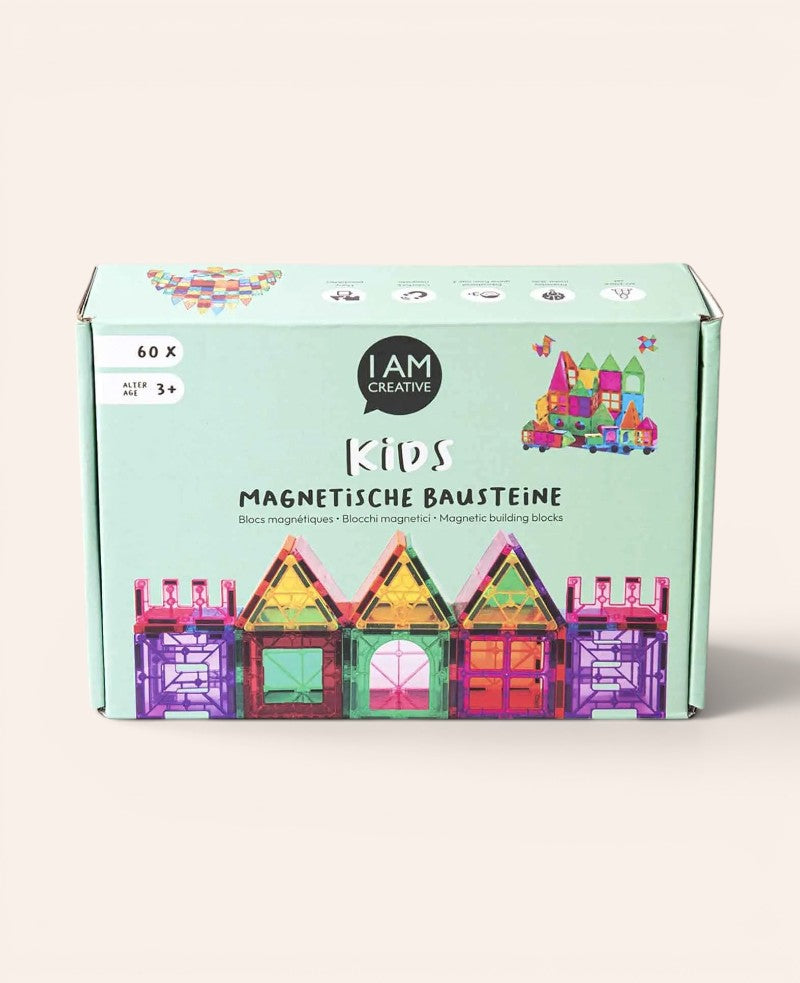 Magnetische Bausteine für Kinder, 60-tlg.