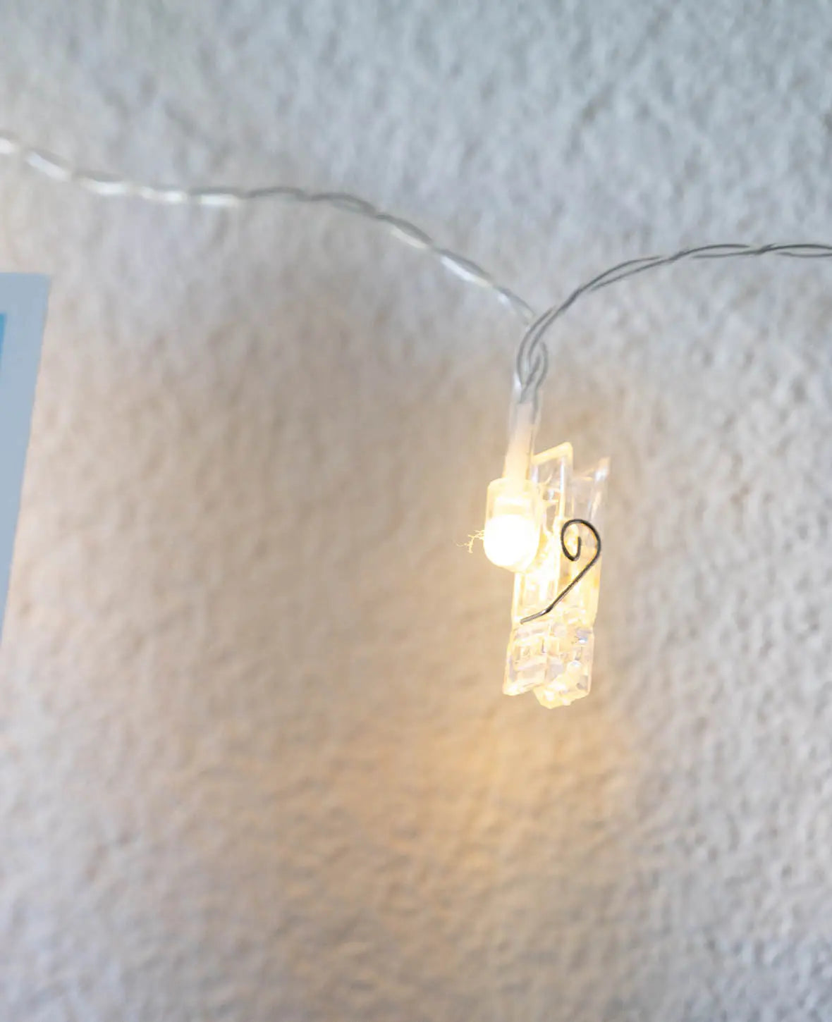 LED Lichterkette mit Foto Clips / Klammern (Batteriebetrieben) - Warmweiss, 2.2 m