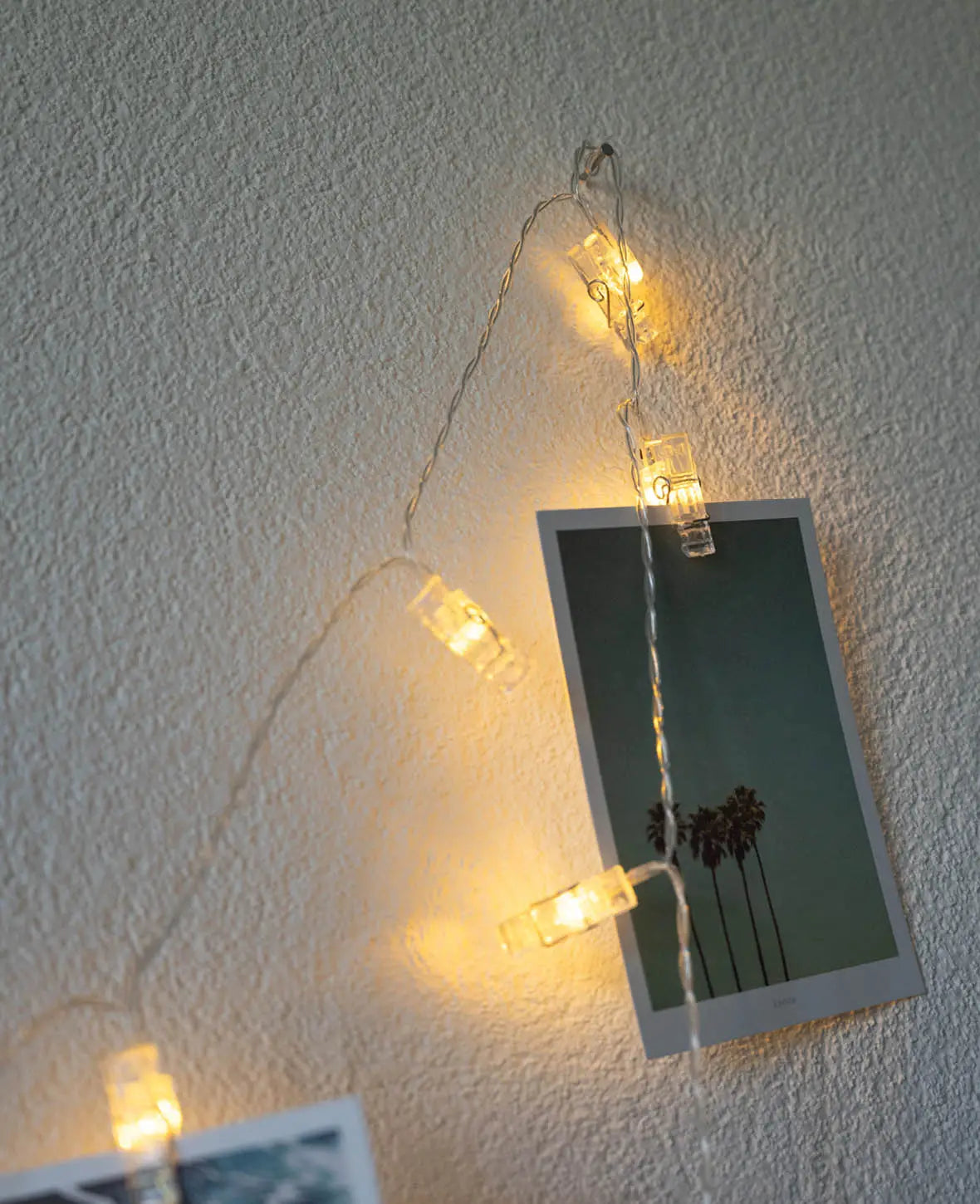 LED Lichterkette mit Foto Clips / Klammern - Warmweiss, 5 m