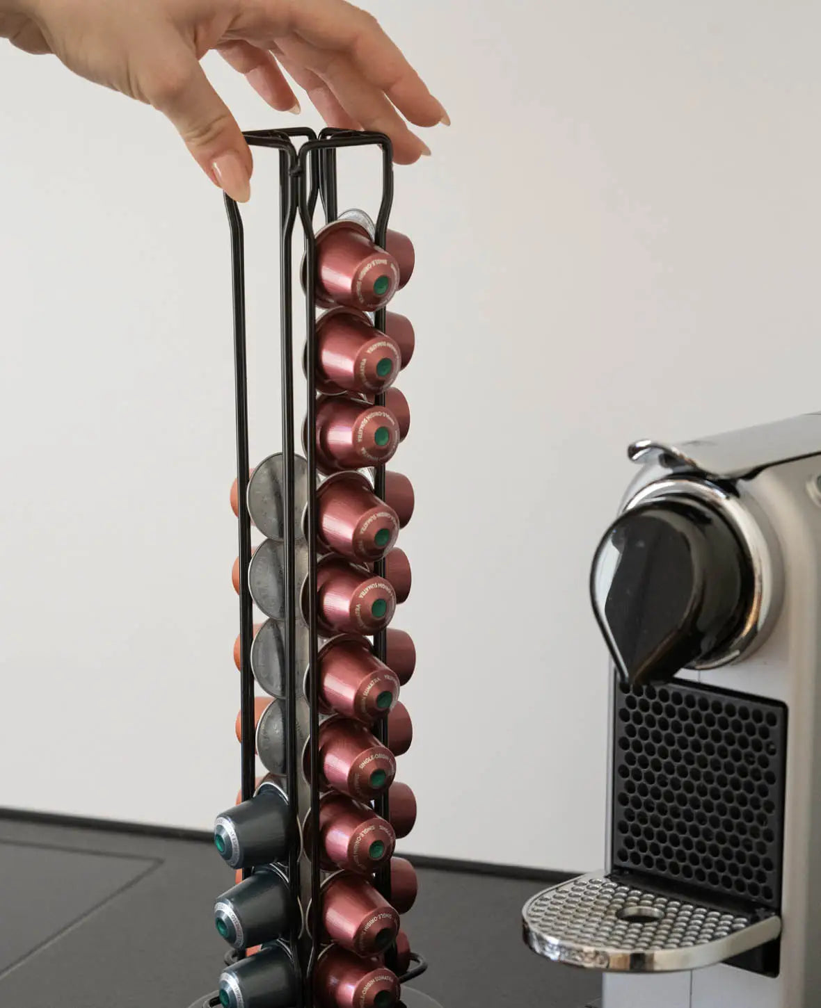 Nespresso Kaffeekapsel Halterung für 40 Kapseln - Schwarz