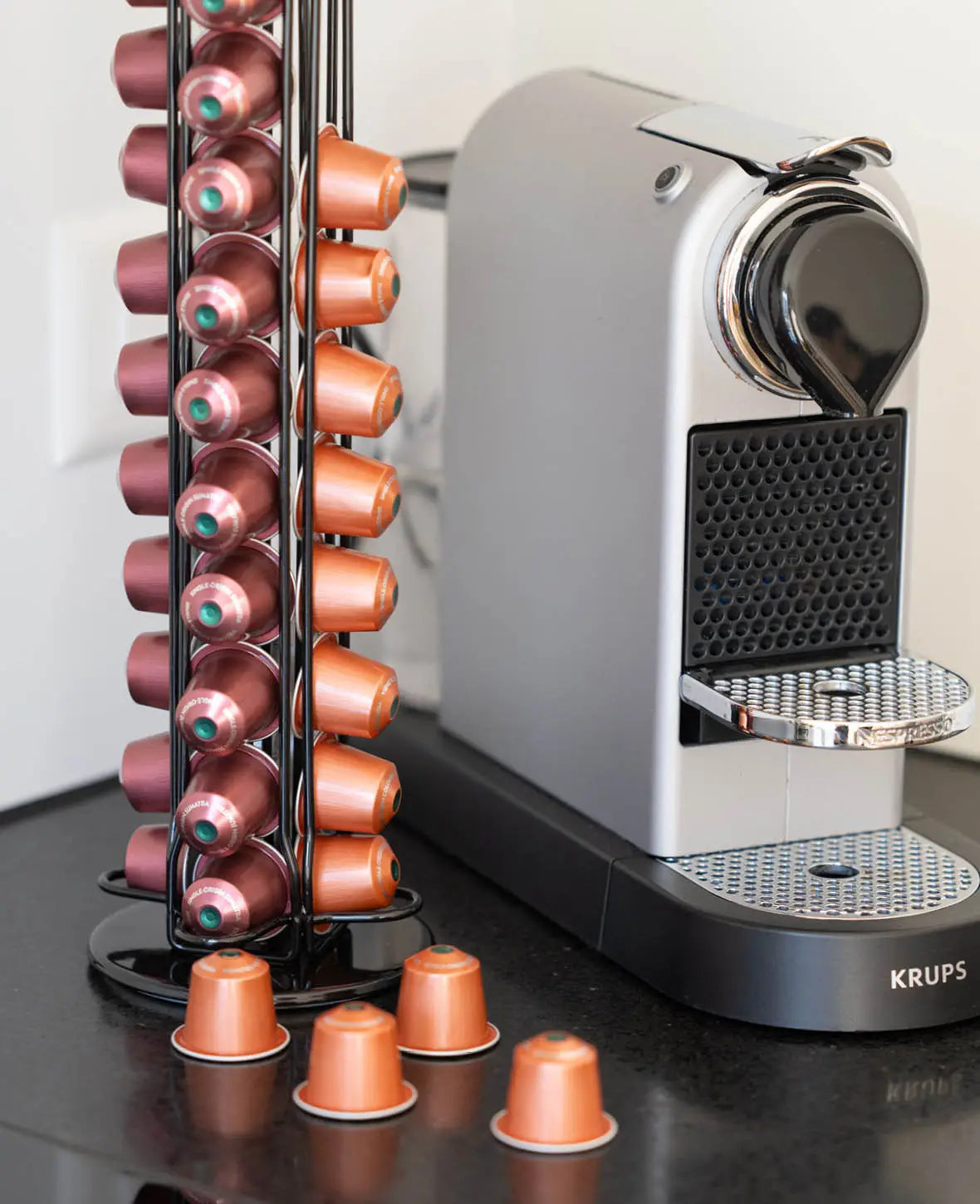 Nespresso Kaffeekapsel Halterung für 40 Kapseln - Schwarz