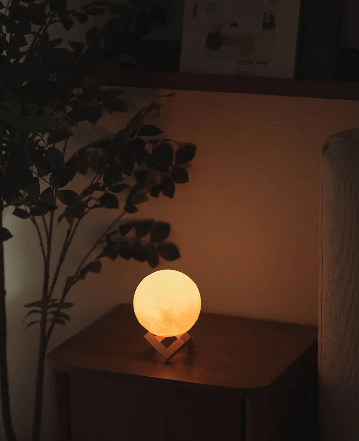Mond Lampe, Kabellos und aufladbar, mit Touch Control