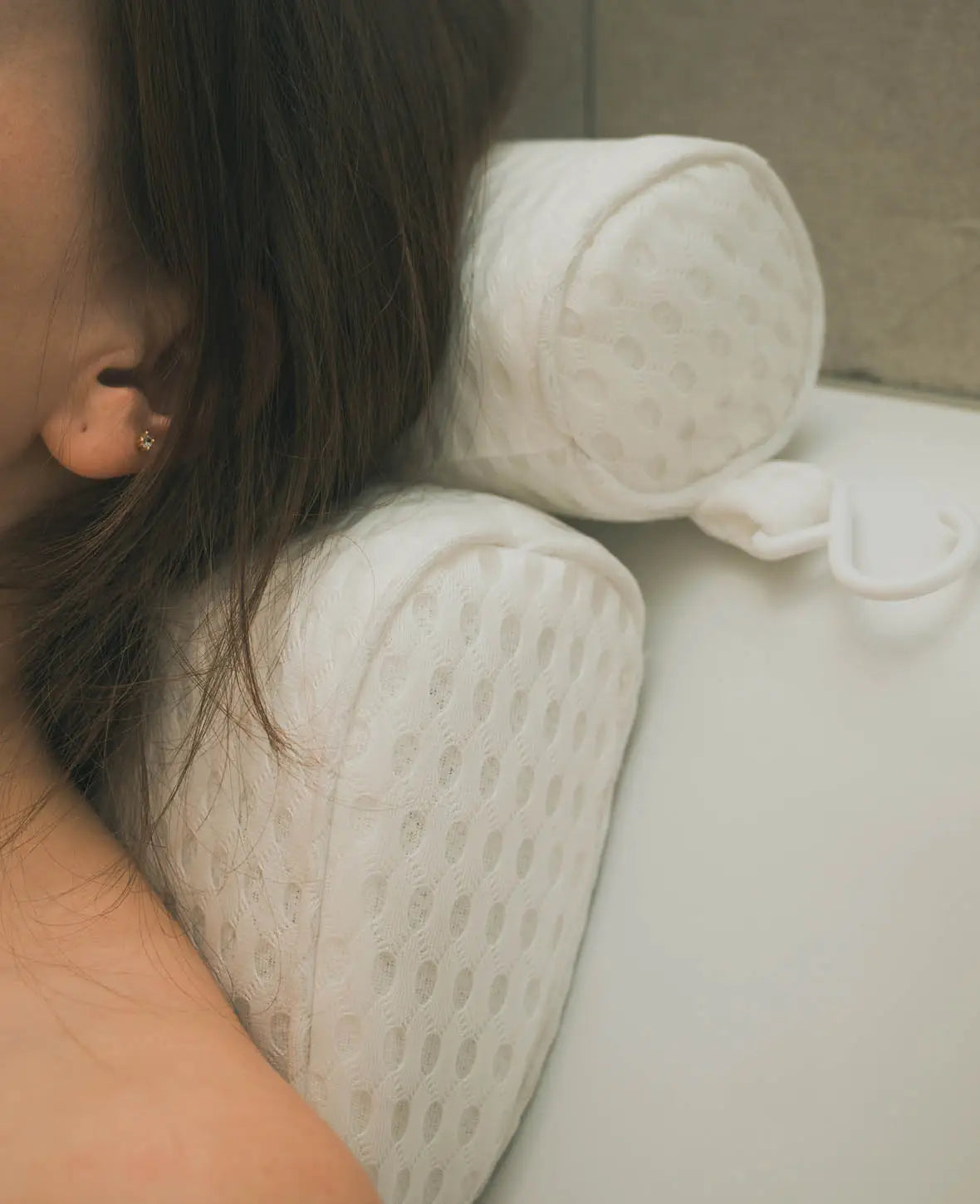 Badewannen Nackenkissen mit AirMesh Technologie, Weiss
