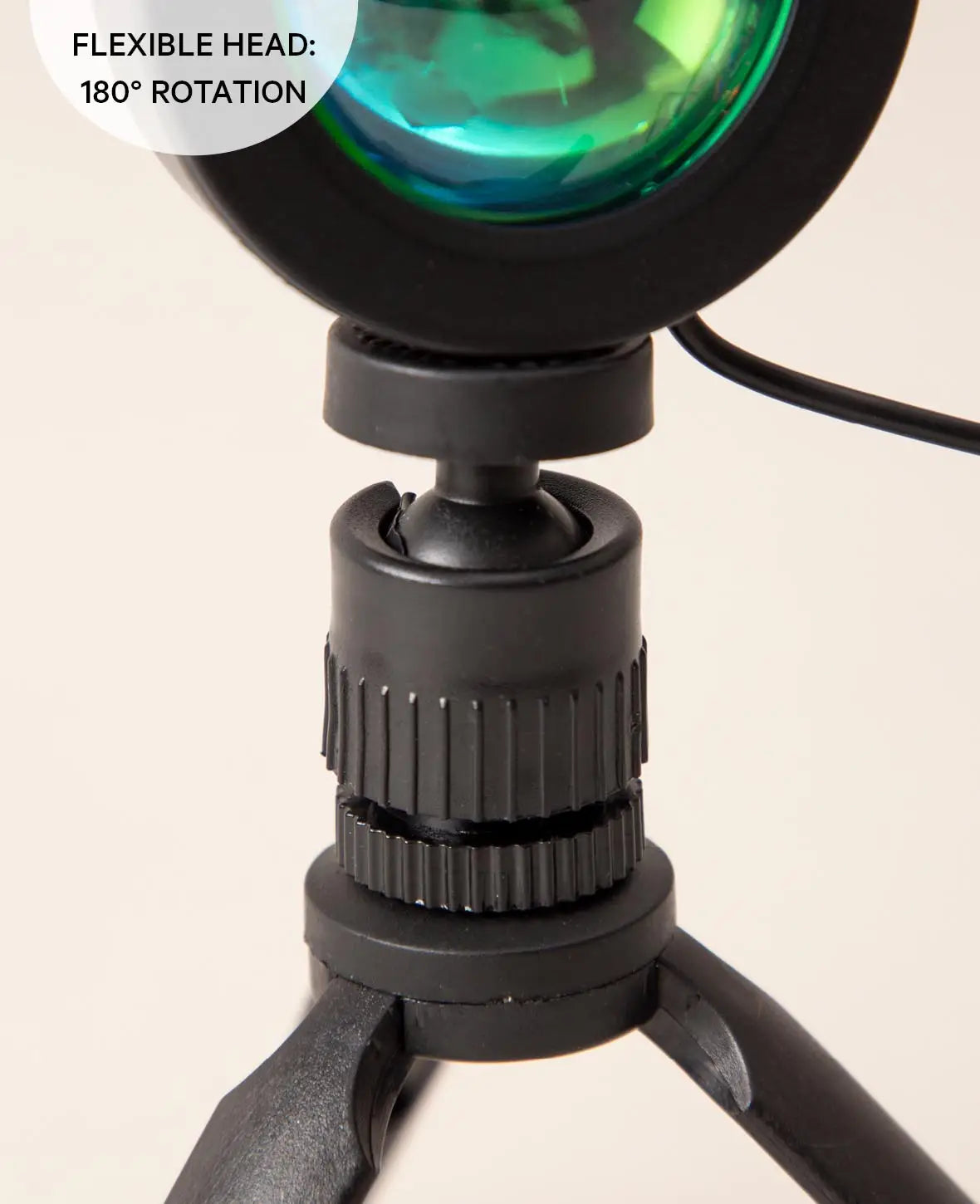 Sonnenuntergang Projektor Lampe USB Nachtlicht mit Tripod Stativ, Schwarz