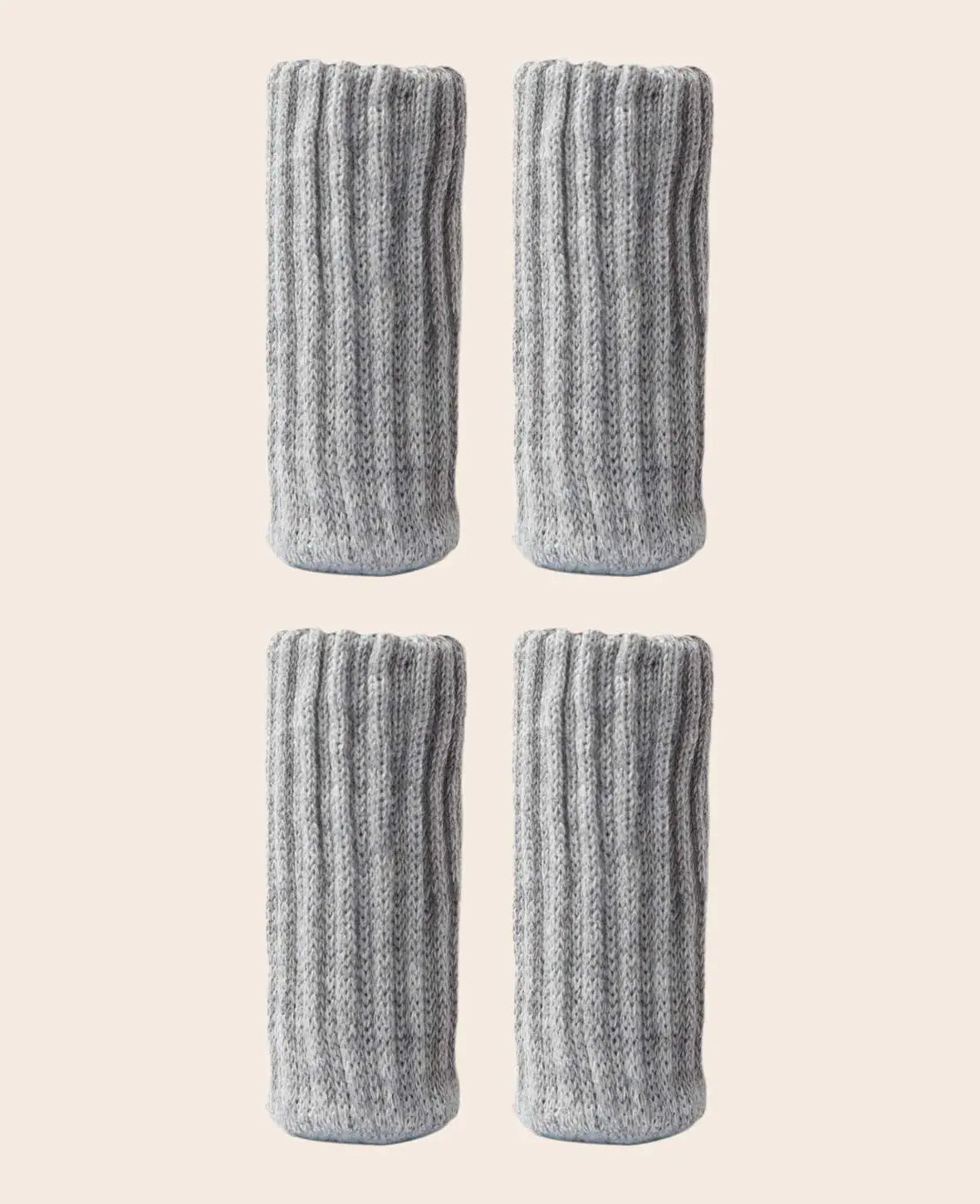 (4er) Stoff Stuhlbein Stulpen Schutz – Grau