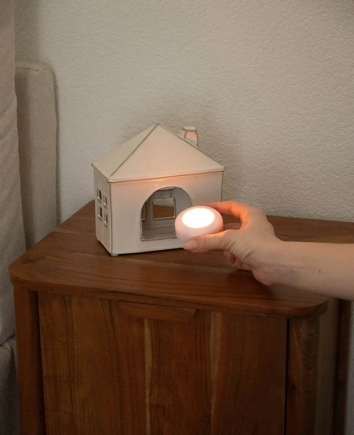 Kabelloses RGB LED Licht Nachtlicht mit Touch Control/Fernbedienung, Weiss