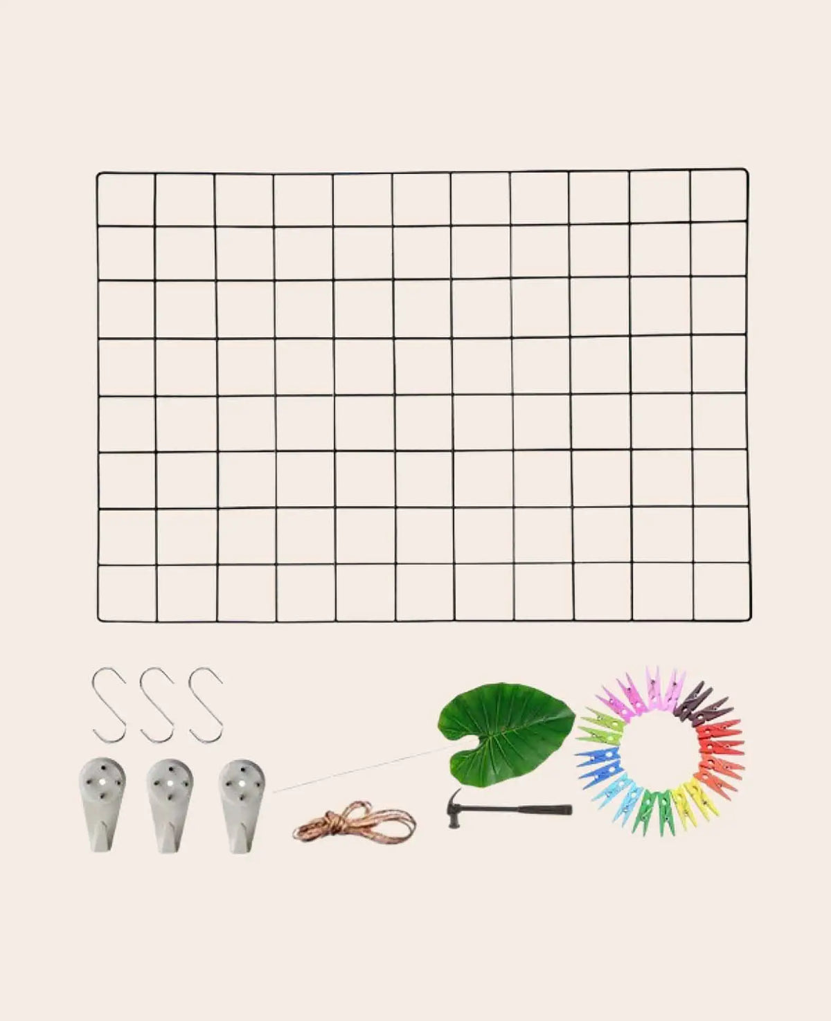 Wandgitter / Fotohalter, 45 x 65 cm, Schwarz