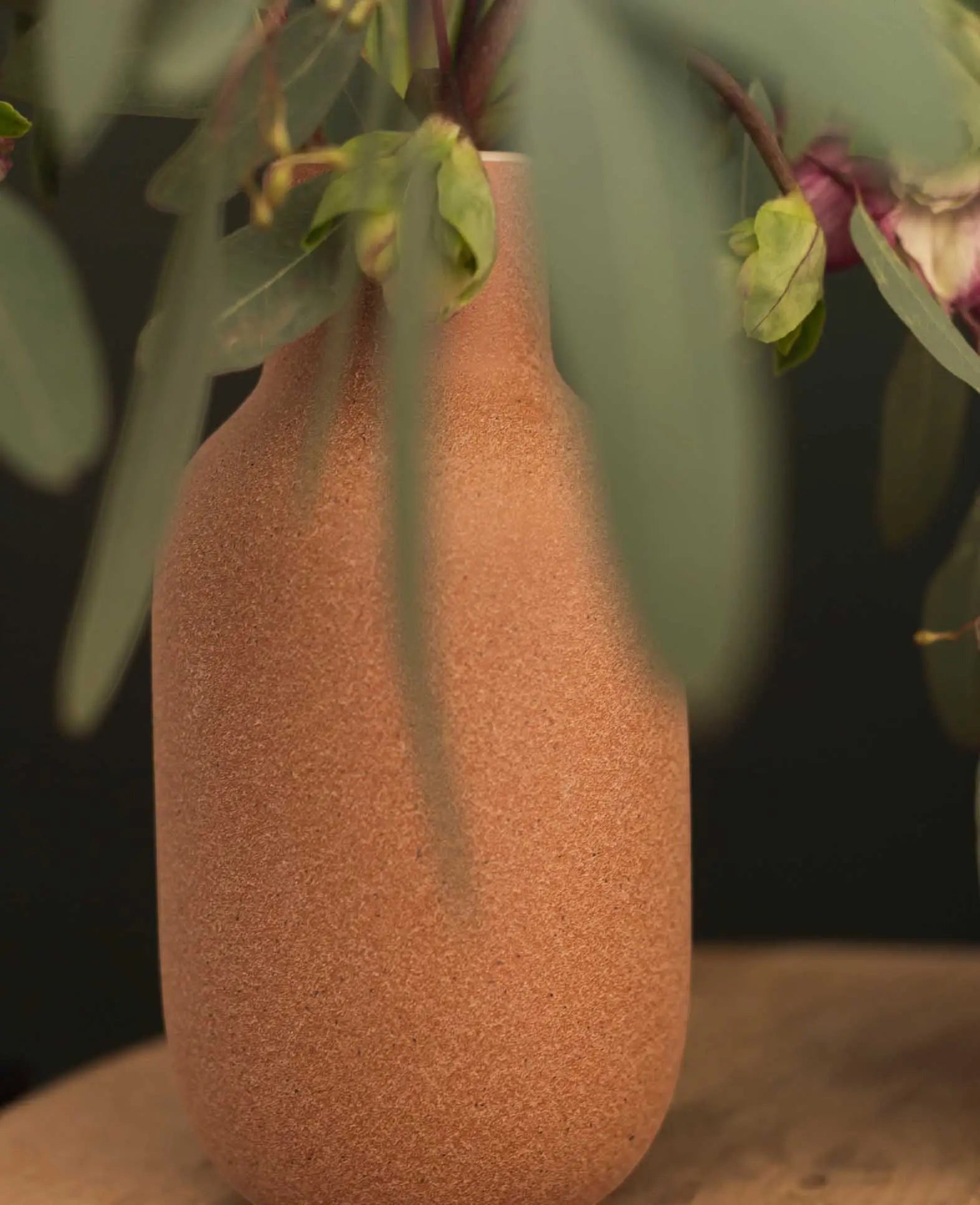 Terracottafarbene Keramikvase Ø 10 x H 20.5 cm