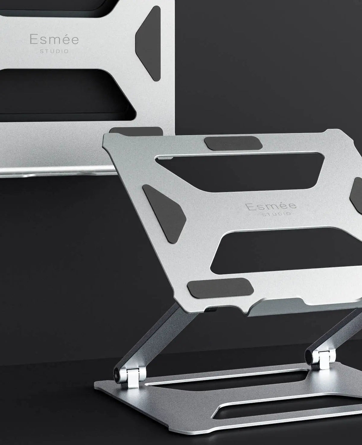 Verstellbarer Laptopstand, silberner Laptophalter für's Homeoffice