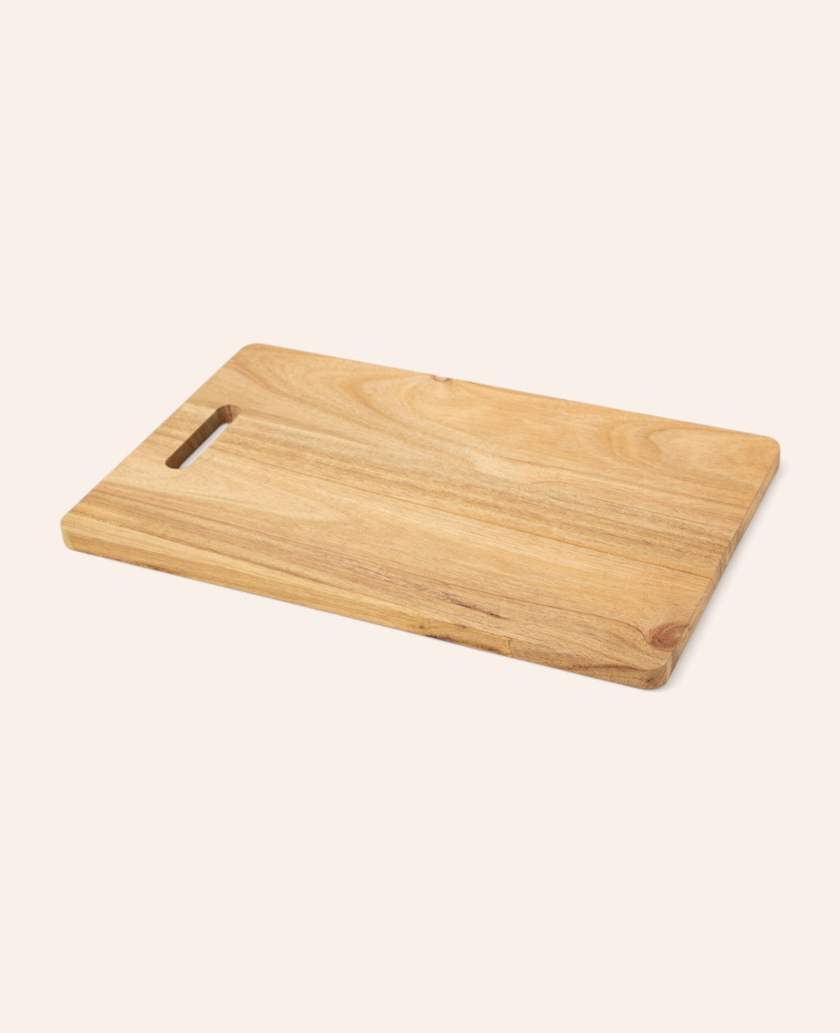 Esmée Schneidebrett aus natürlichem Holz mit individueller Maserung und praktischem Griffloch, 40 x 25 cm