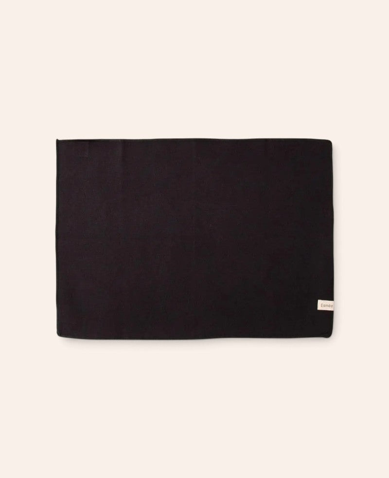 Esmée Mani Tischset in Schwarz aus 100% Bio-Baumwolle, 33 x 50 cm, nachhaltig und waschbar