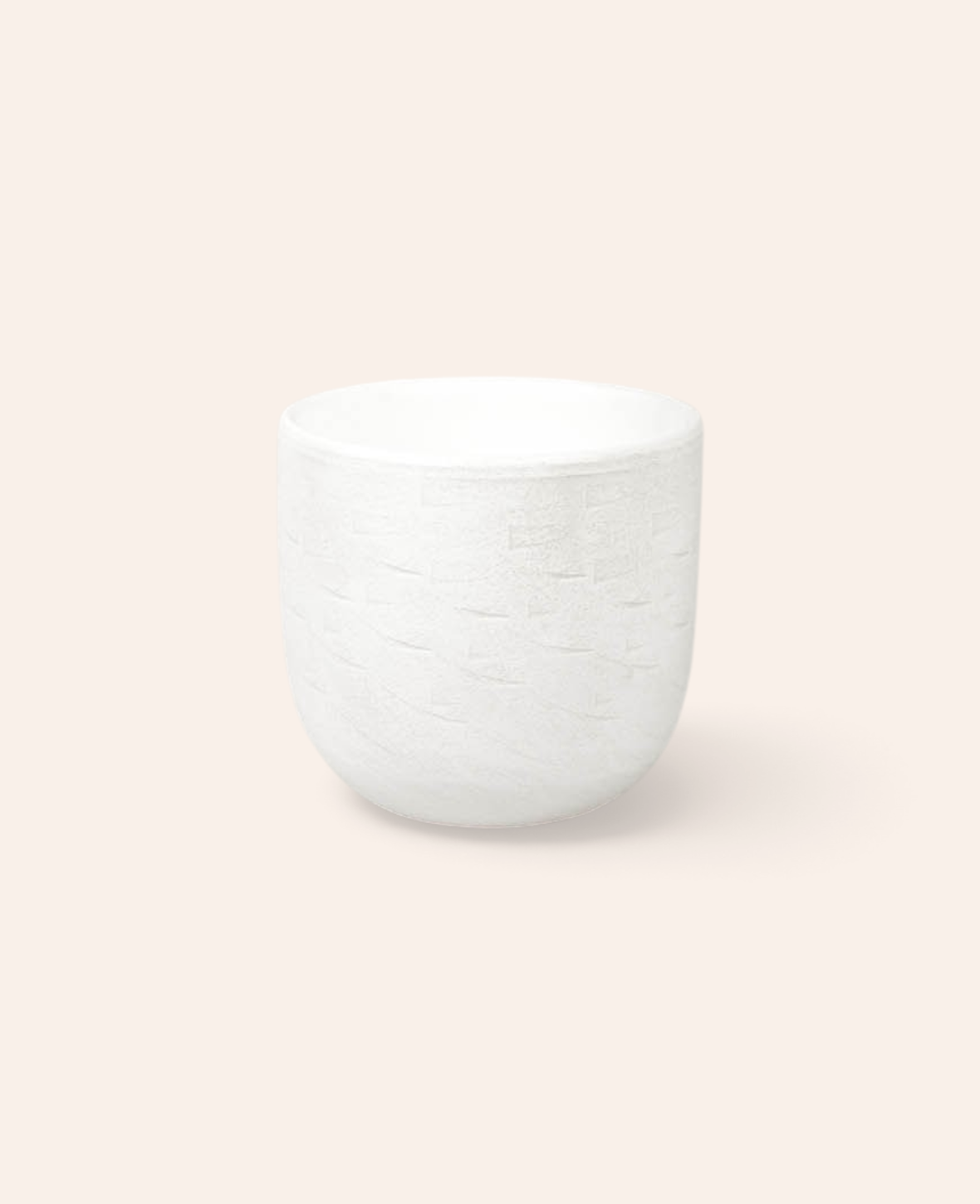 Esmée Nora Blumentopf aus Terrakotta in Off White mit natürlicher Oberflächenstruktur für Zimmerpflanzen