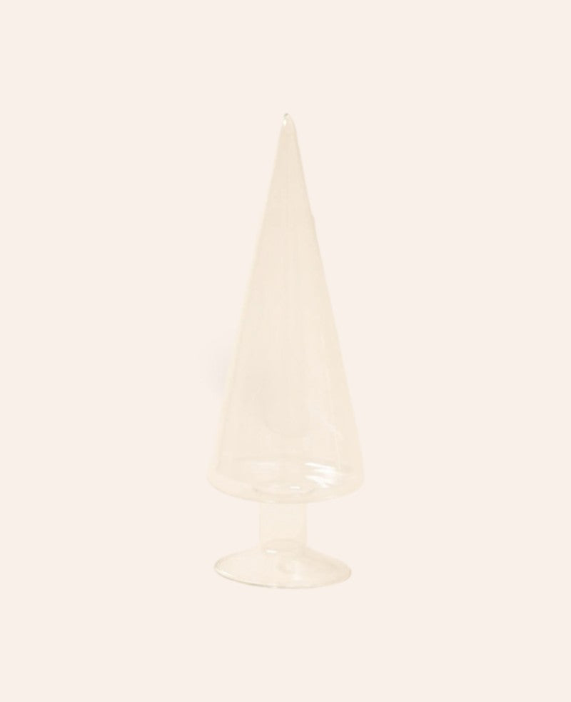 Esmée minimalistischer Weihnachtsbaum aus transparentem Glas, 23 cm hoch, für eine stilvolle Weihnachtsdekoration