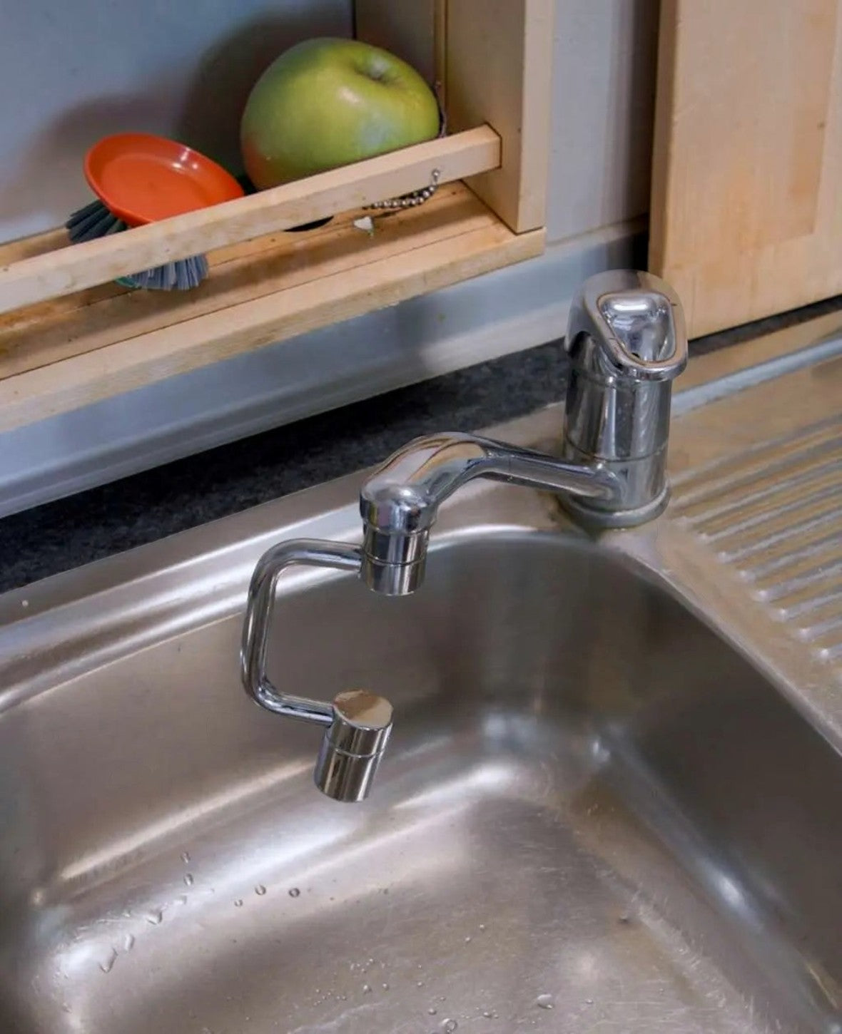 Wasserhahn Verlängerung Drehbarer Armaturen Aufsatz, Silber