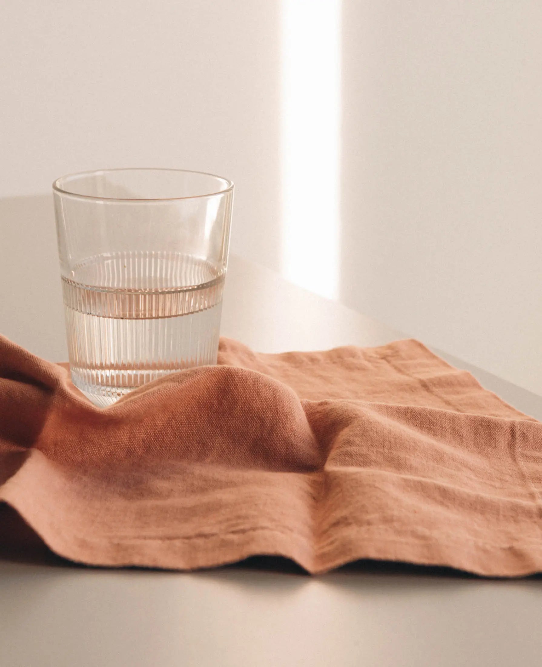 Tischset / Stoffserviette aus altrosa Bio Baumwoll-Leinenmix, 30 x 45 cm