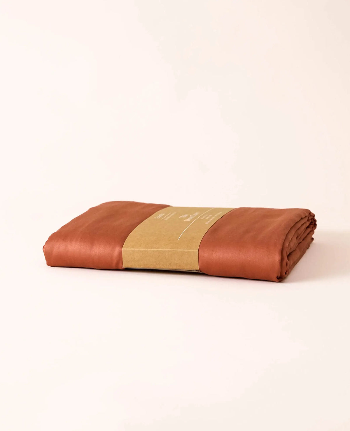 "Thia Rust" Bettbezug / Duvetbezug aus Rostrotem Bio Baumwoll-Satin, 200 x 210 cm