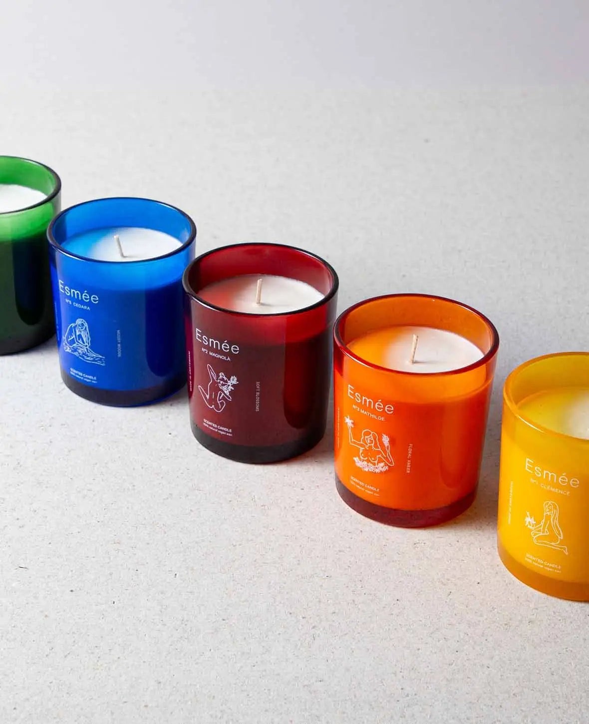 Esmée Premium Scents – N°3 Mathilde, Duftkerze mit Duftnote “Floral Amber”, 280 g, Orange