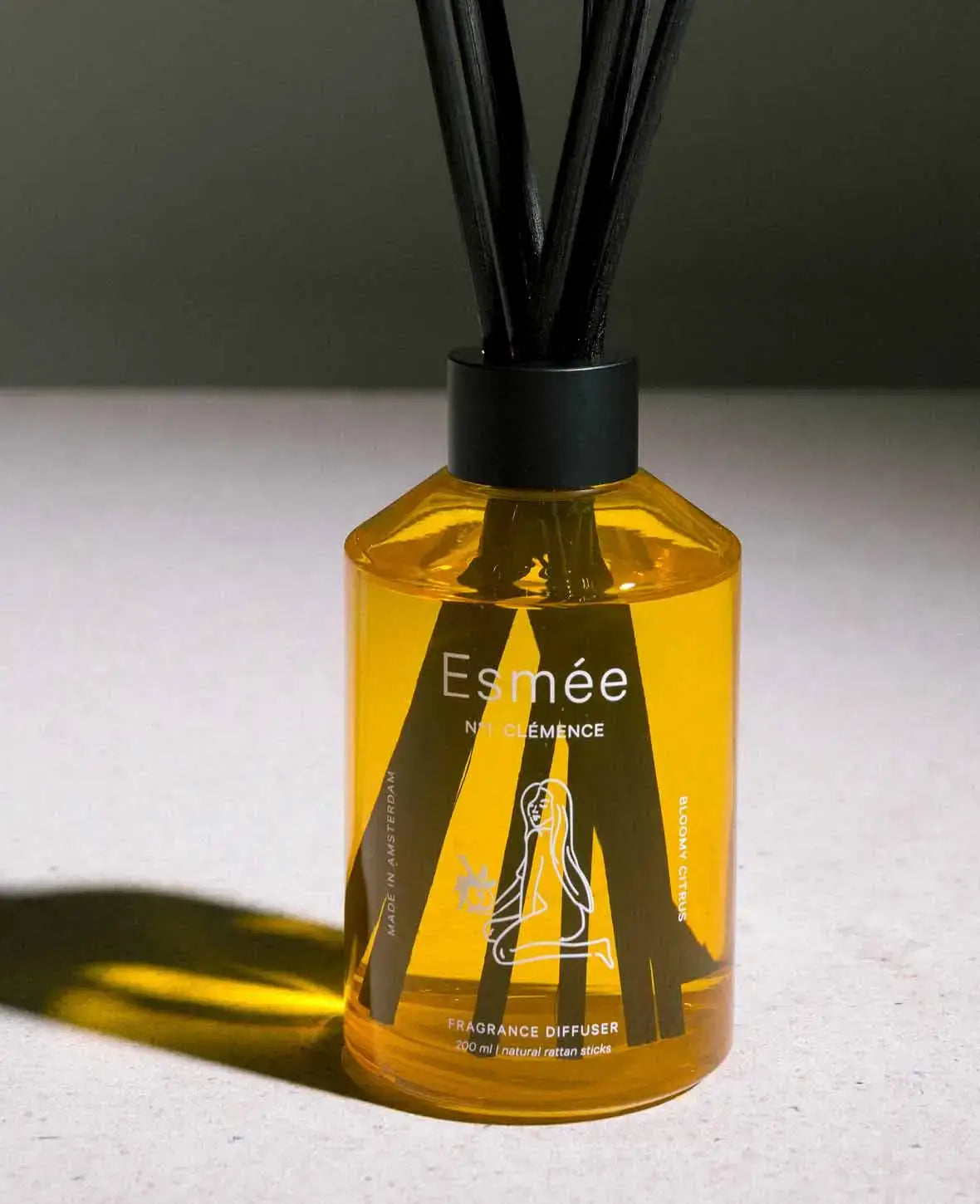 Esmée Premium Scents - N°1 Clémence, Diffusor mit Duftnote "Bloomy Citrus", 200 ml, Gelb