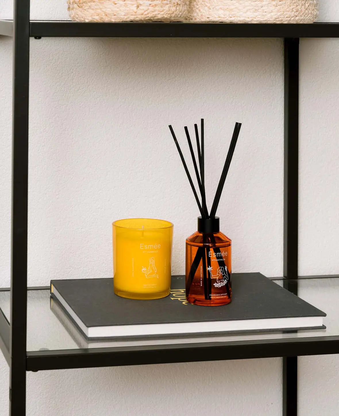 Esmée Premium Scents - N°3 Mathilde, Diffusor mit Duftnote "Floral Amber", 200 ml, Orange