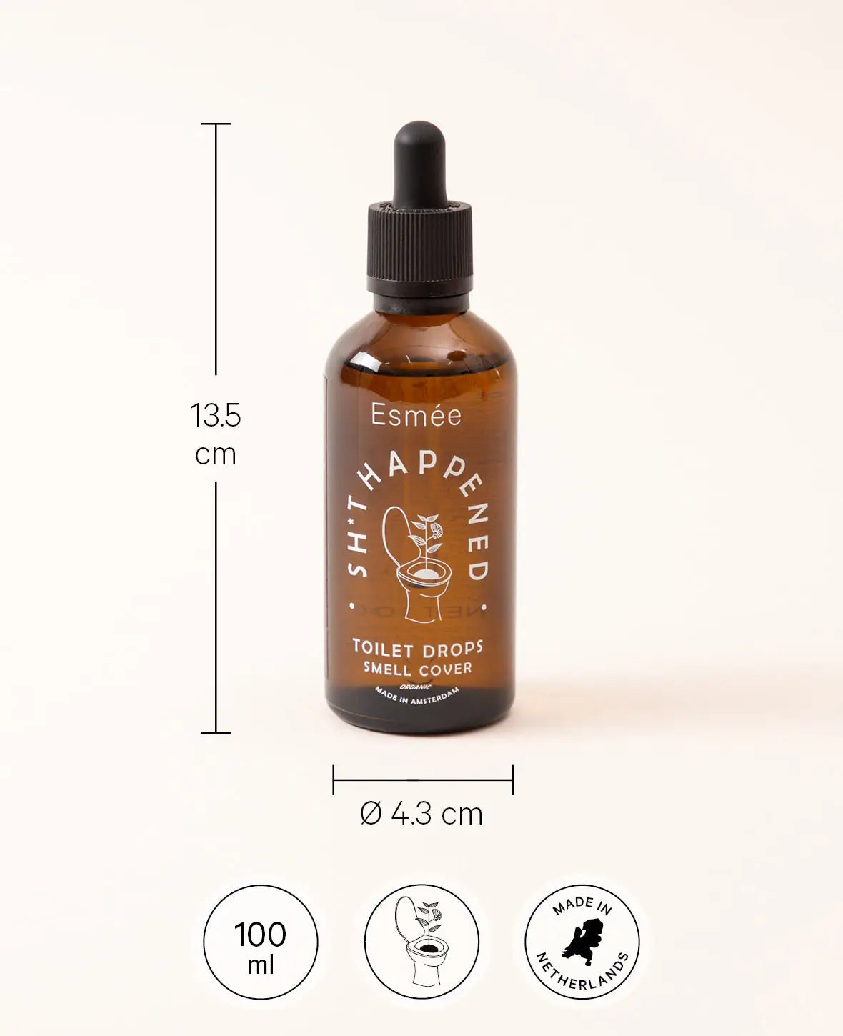 Toilet Drops / Smell Cover "Sh*t Happened", geruchsneutralisierender Duft, 100ml