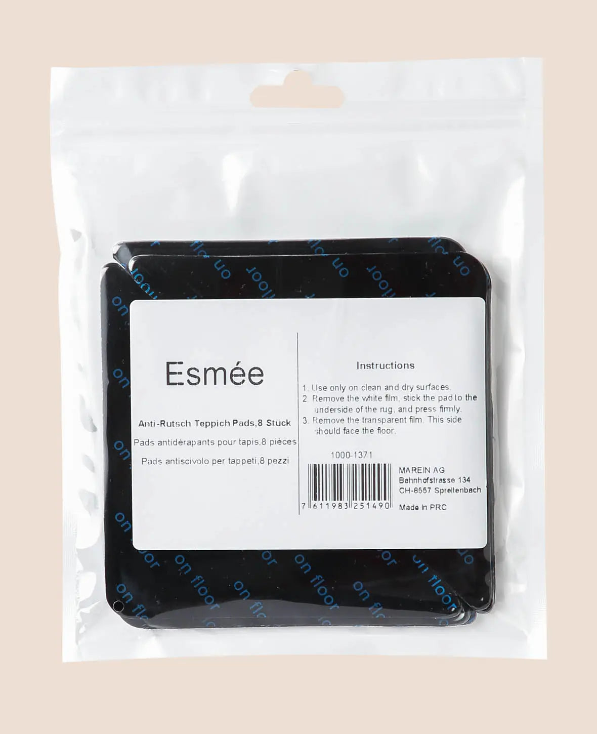 Antirutsch Pads für Teppich, 8 Stück
