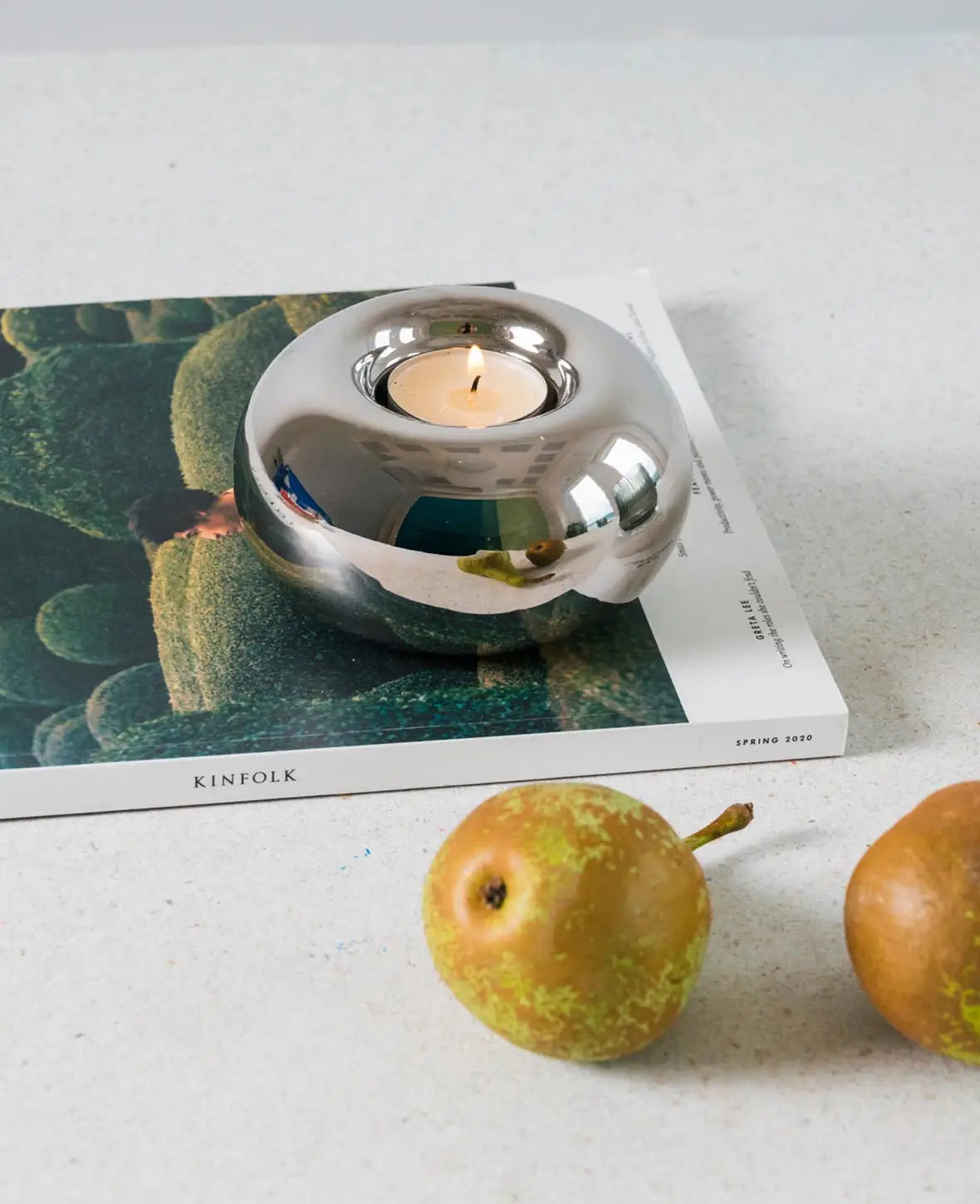 Kerzenhalter im Scandi Look, Chrom