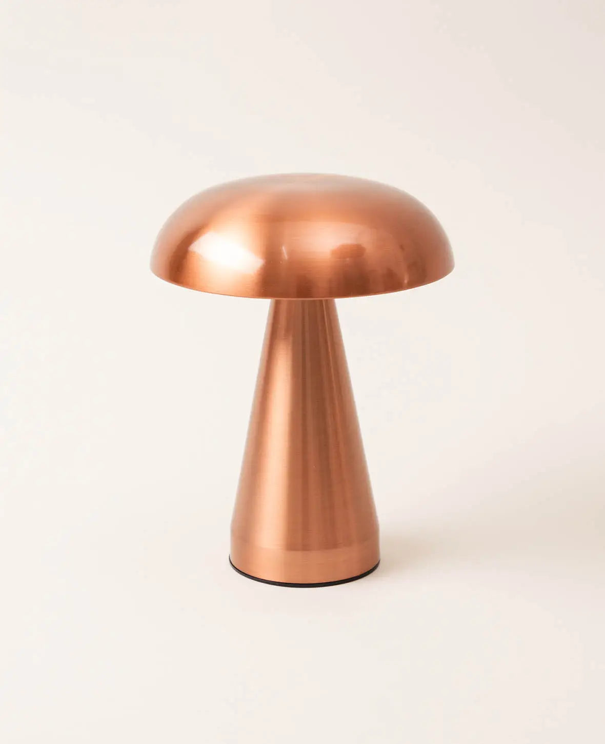 LED Tischlampe in Roségold in moderner Pilzform