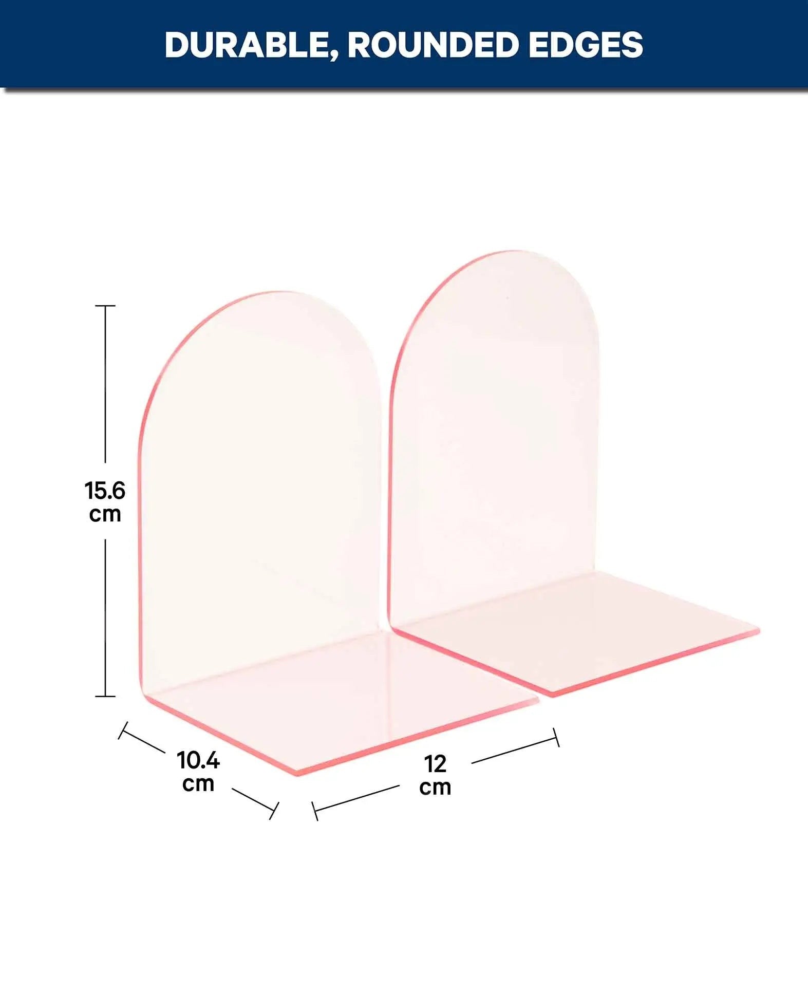 2er Set Buchstützen aus Acryl in Rosa