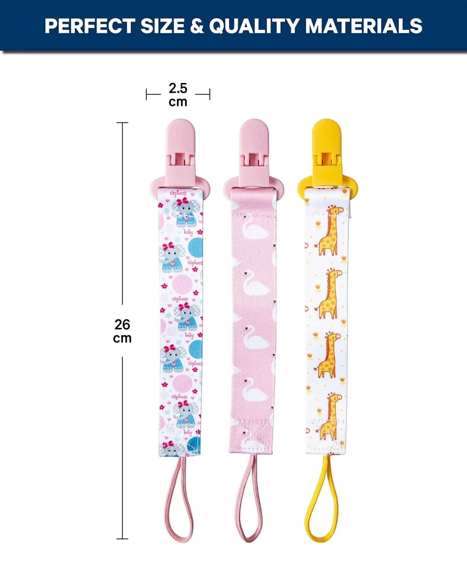 Nuggikette Set Zoo, 3 Stück, 26 x 2.5 cm, 3 Stk.