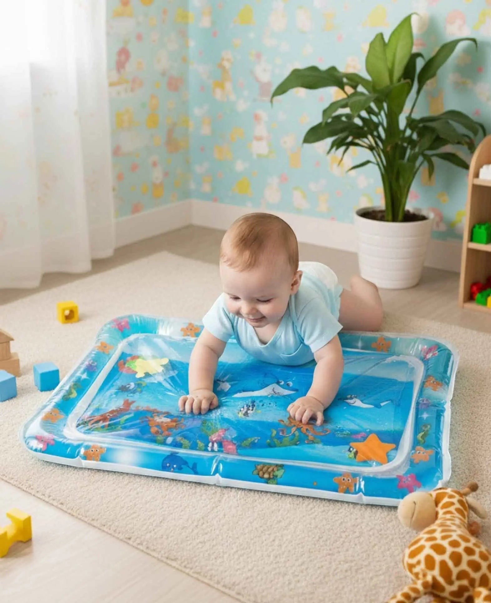 Sensorik Spielmatte, zum Auffüllen mit Wasser, Ozean, 60 x 45 cm