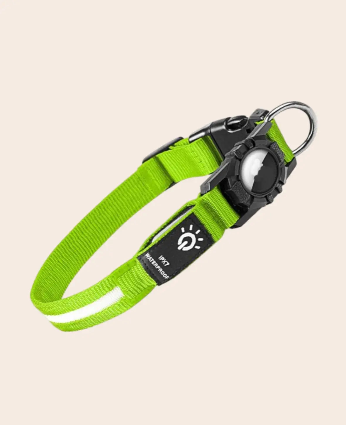 Hundehalsband reflektierend mit Airtag Halter, L