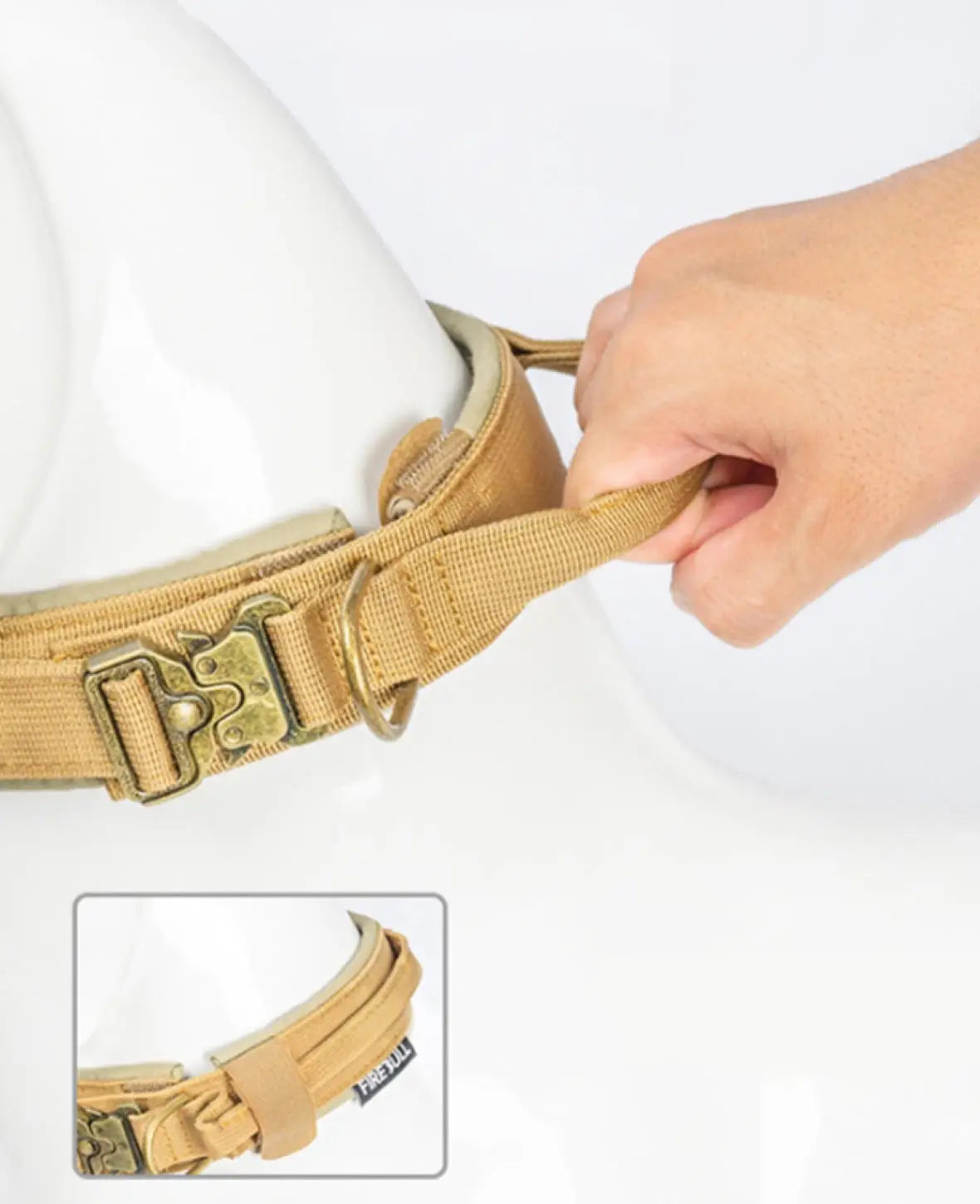Taktisches Hundehalsband, Khaki, S