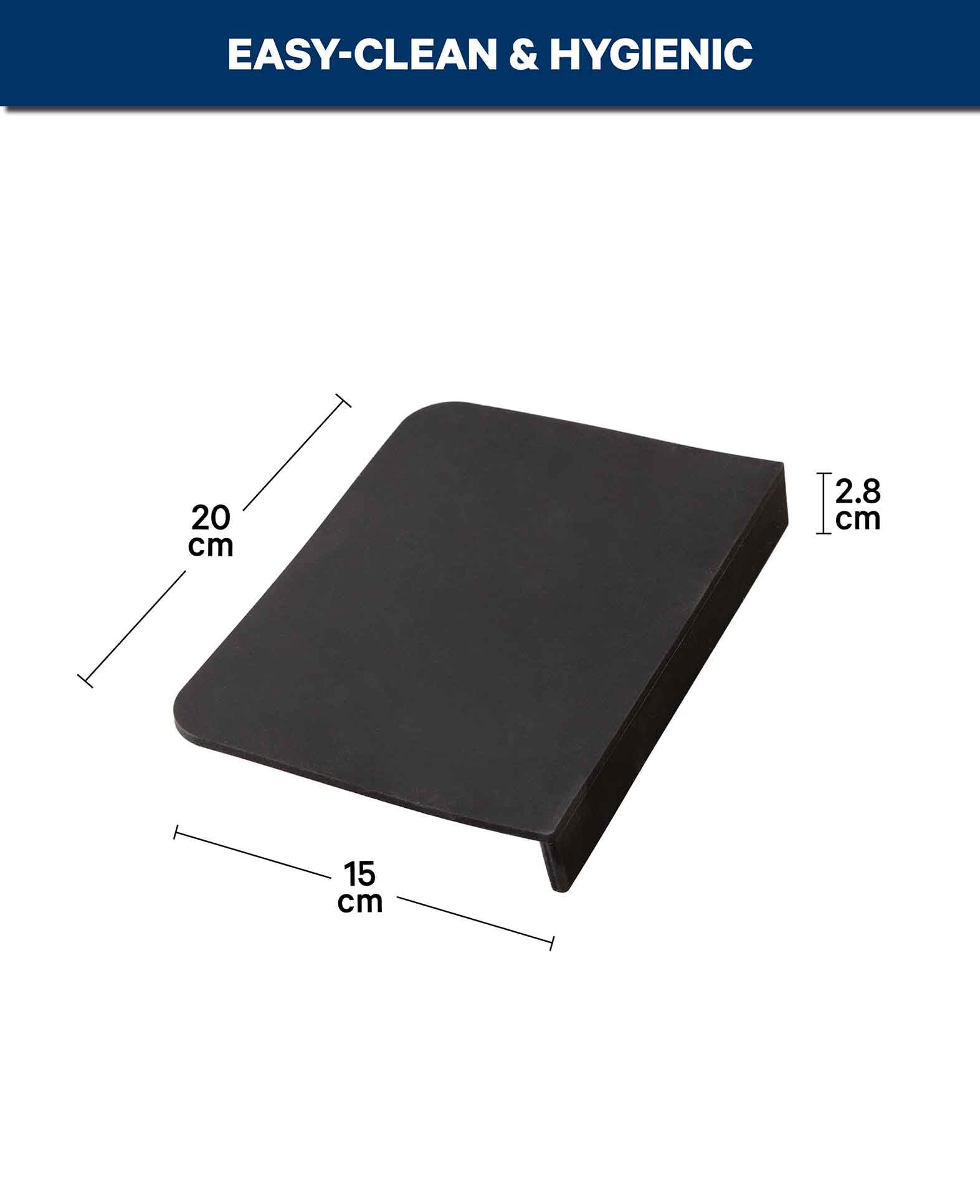 Tampermatte für Siebträger aus Silikon, Schwarz, 20.5 x 15 cm