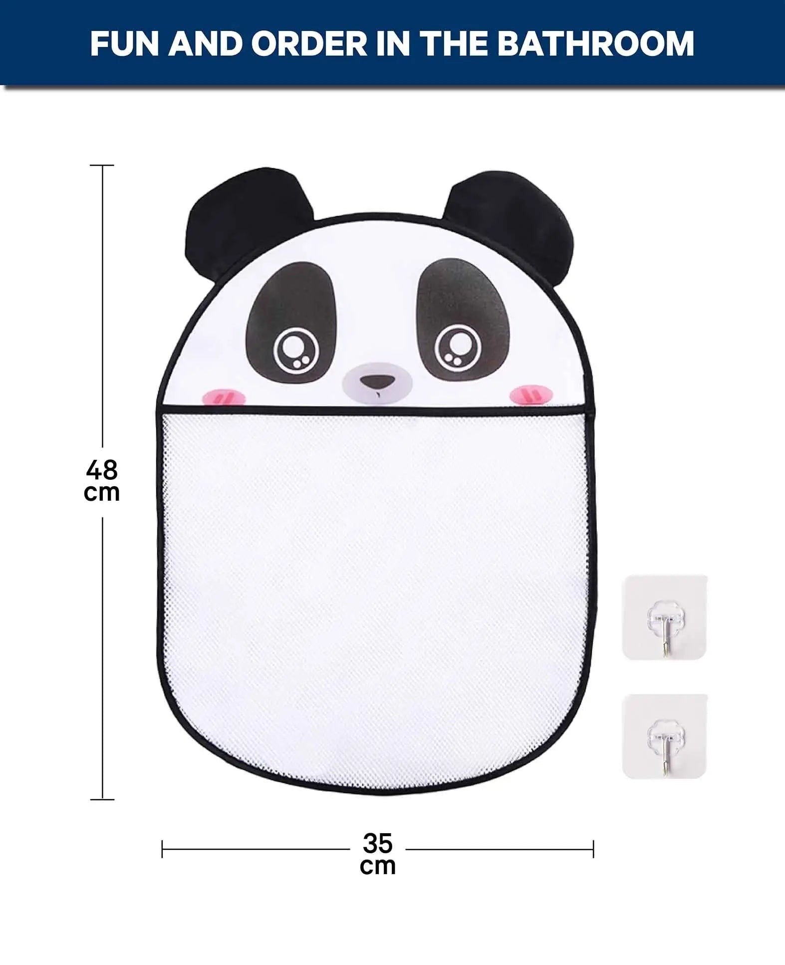 Badespielzeugnetz Panda mit Saugnäpfen, 30 x 45 cm