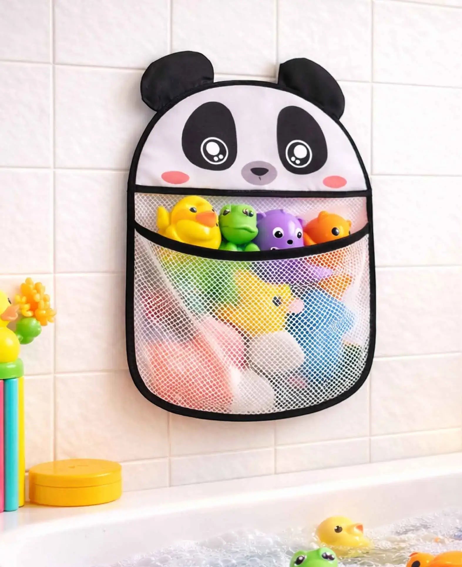 Badespielzeugnetz Panda mit Saugnäpfen, 30 x 45 cm